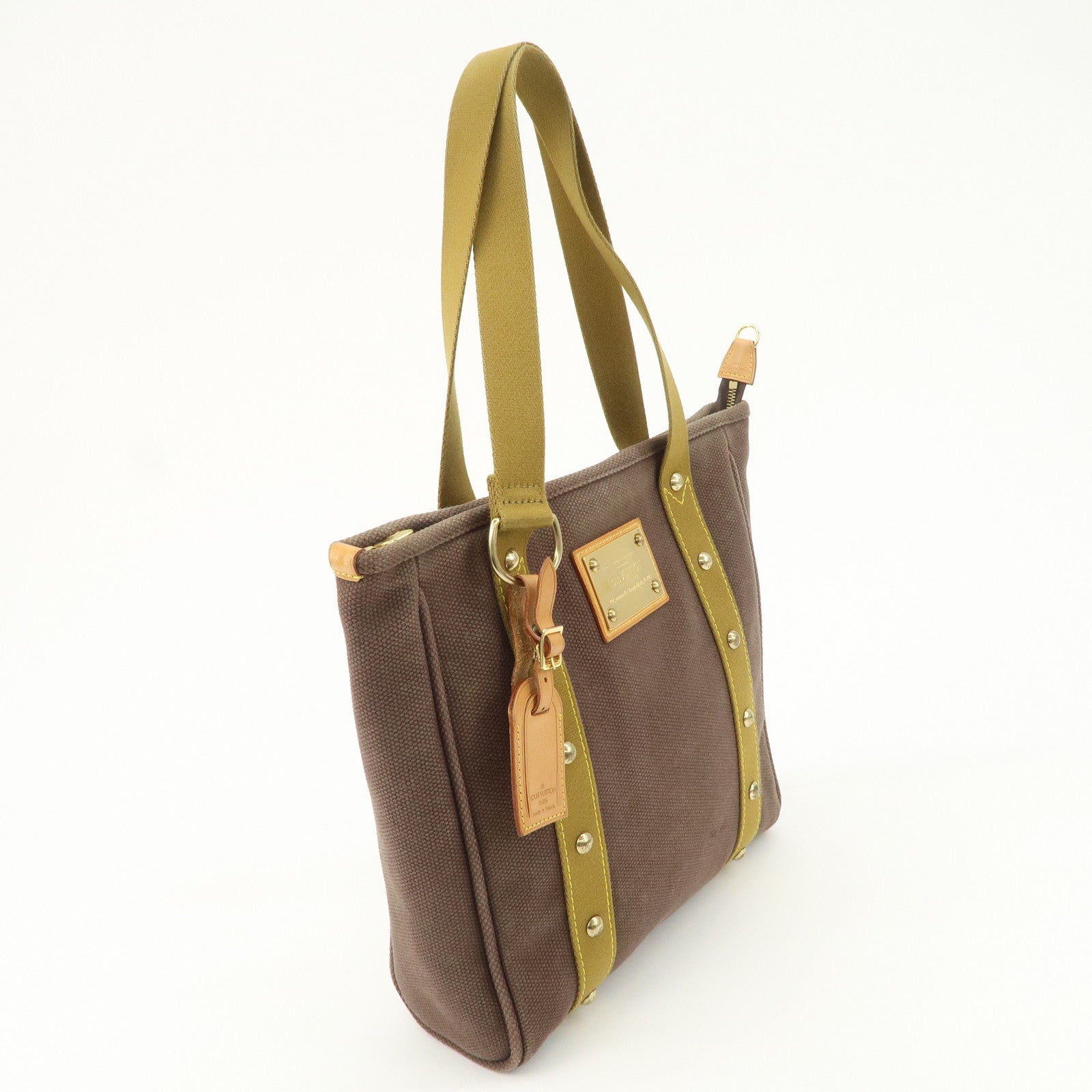 Louis Vuitton Antigua Cabas MM Tote Bag Shoulder Bag Brown M40086