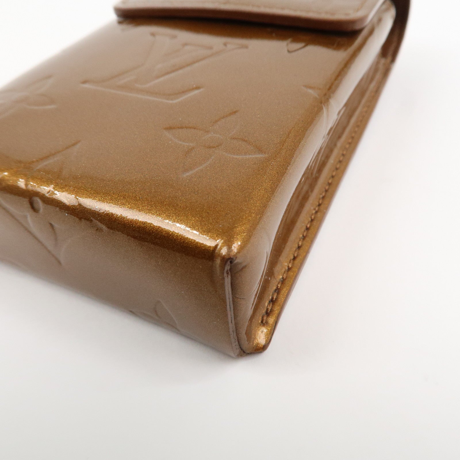 Louis Vuitton Monogram Vernis Leather Cigarette Case Bronze M91156