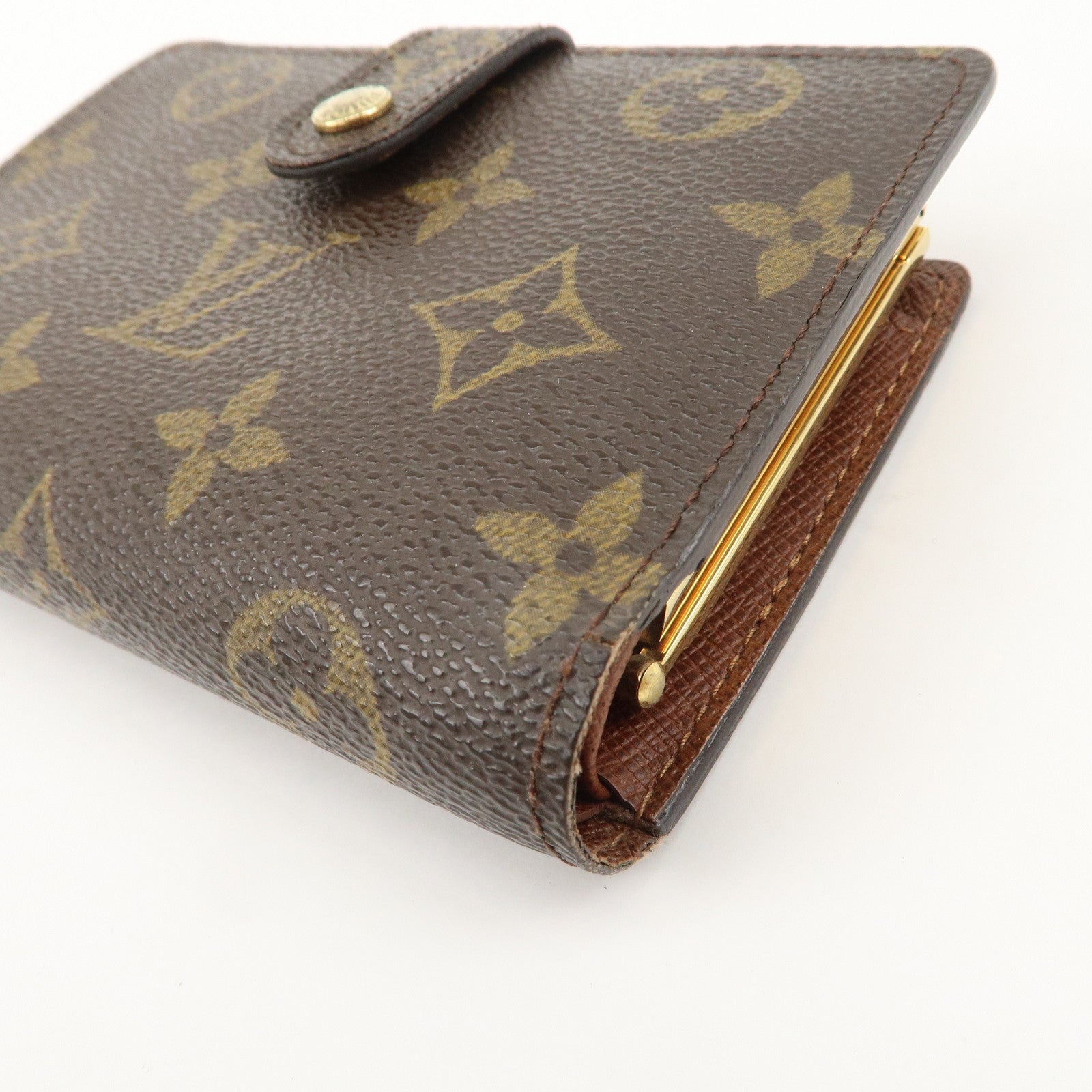 Louis Vuitton Monogram Porte Monnaie Viennois Wallet Brown M61663 Used
