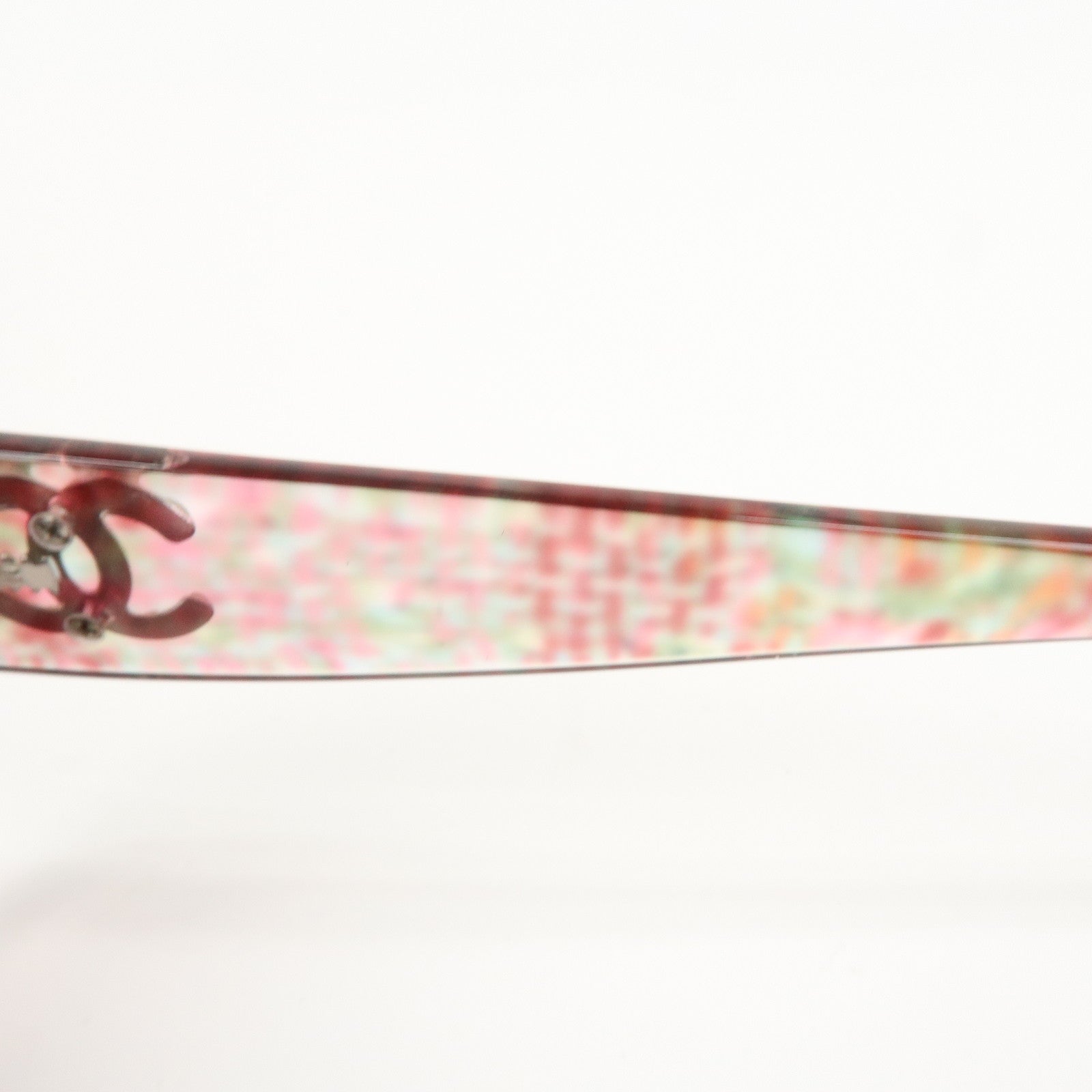 CHANEL COCO Mark Plastic Sunglasses 56□19 Multicolor 5221-A Used