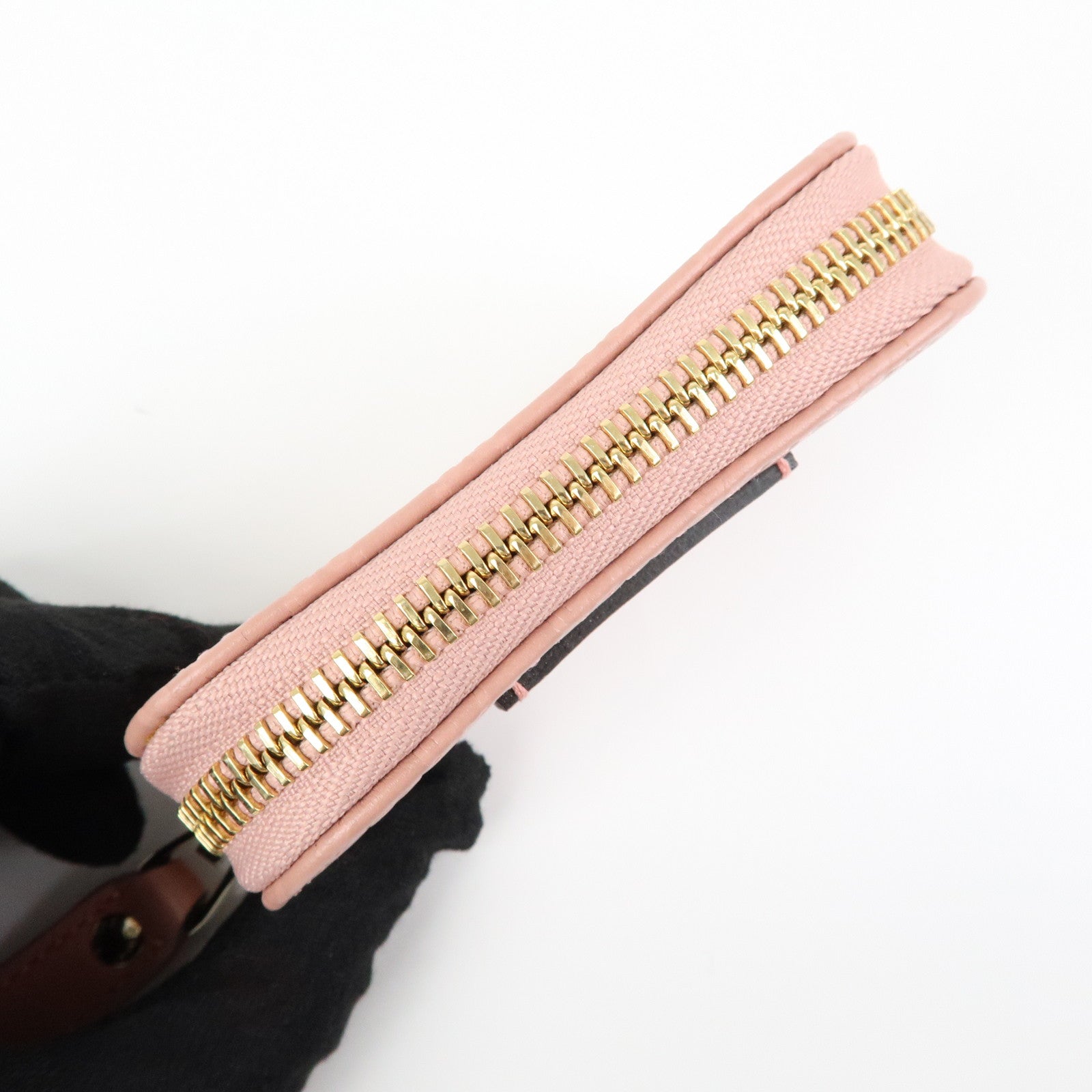 GUCCI Microguccissima Leather Coin Case Coin Purse Pink 449896