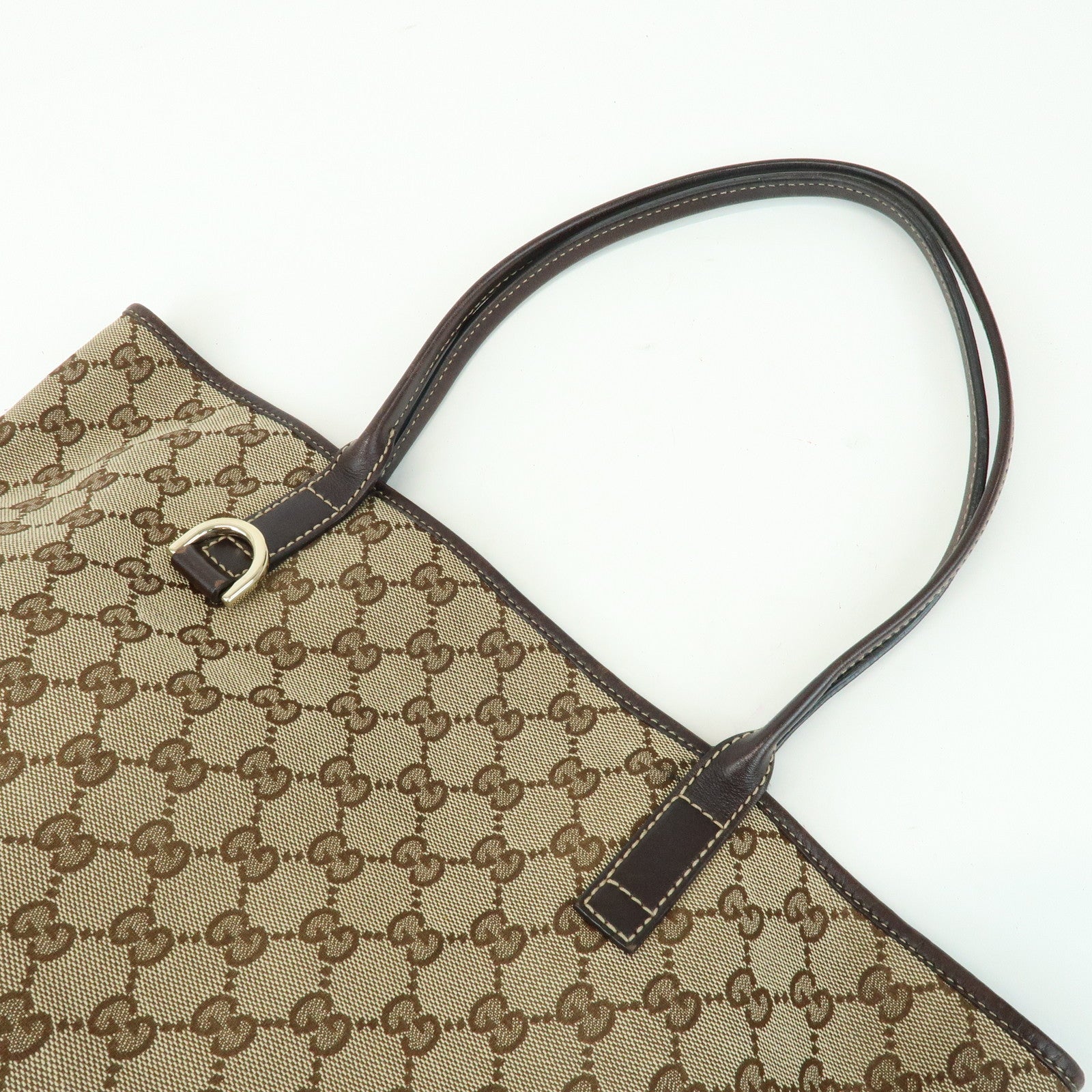 GUCCI New Britt Interlocking G Tote Bag Shoulder Bag Brown 169946