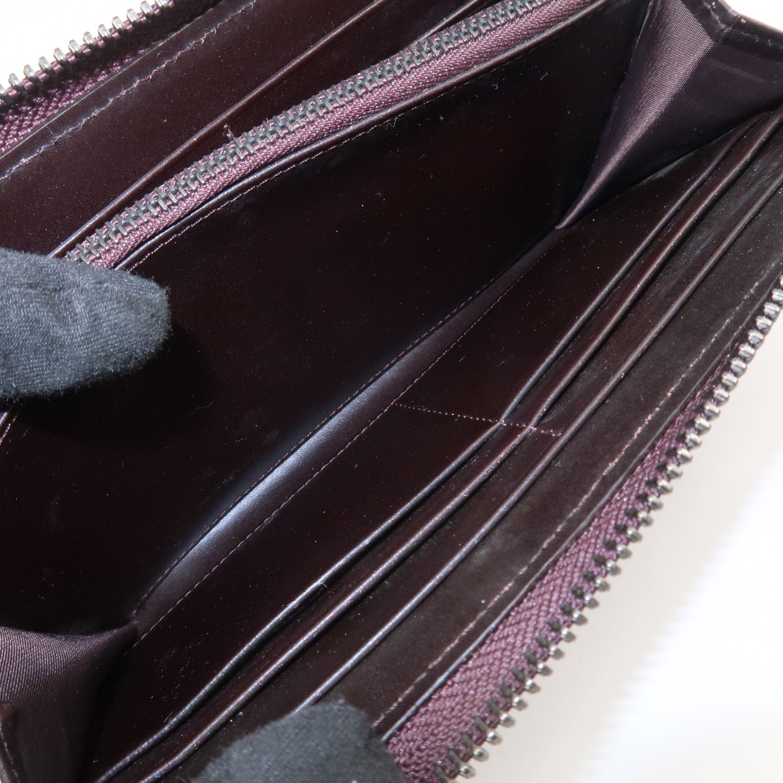 FENDI Zucchino Canvas Leather Round Zippy Long Wallet Brown 8M0024