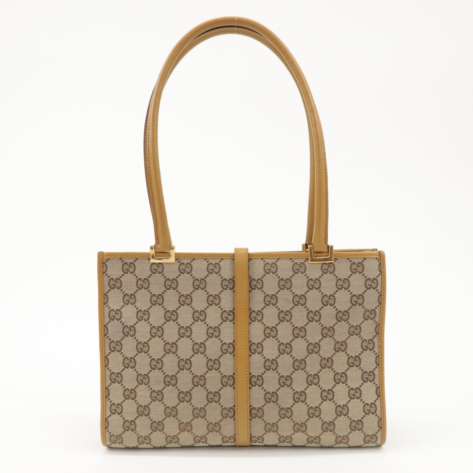 GUCCI Jackie Leather Shoulder Bag Tote Bag Beige 002.1073 Used