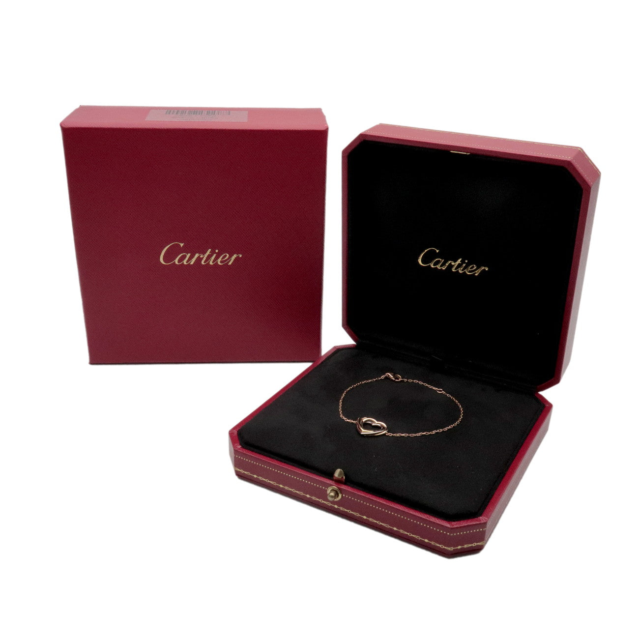 Cartier Trinity Heart Bracelet K18 750 Yellow/White/Rose Gold