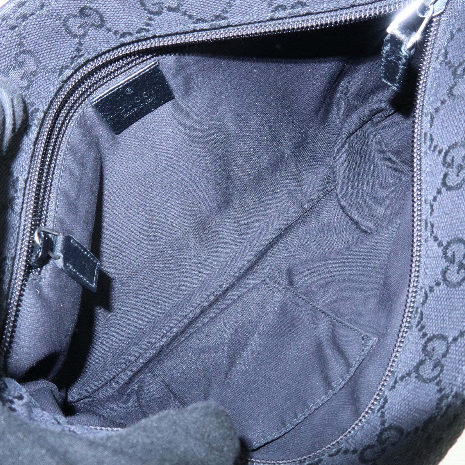 GUCCI Sherry Leather Shoulder Bag Crossbody Bag Black 189749