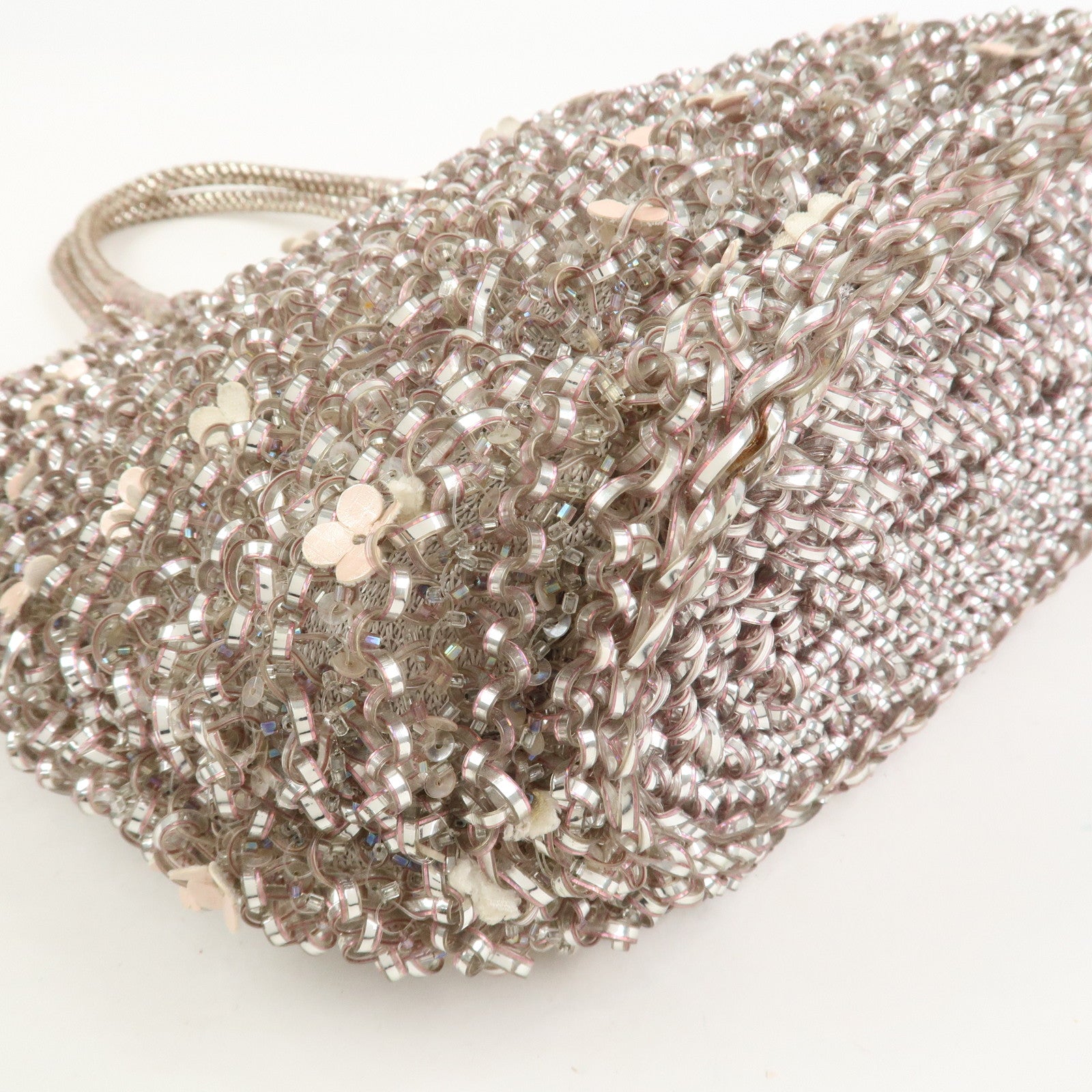 ANTEPRIMA Wire Bag PVC Leather Hand Bag Sweets Motif Clear Pink