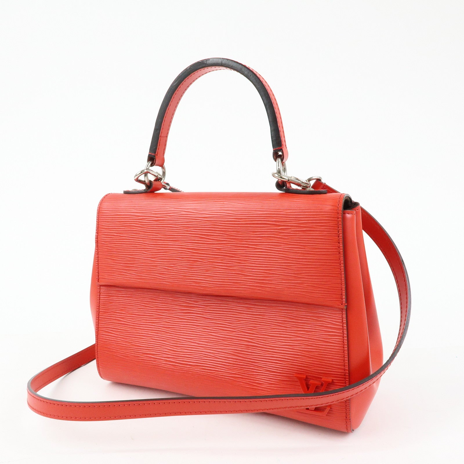Louis Vuitton Epi Cluny BB Hand Bag Shoulder Bag Coquelicot M41337