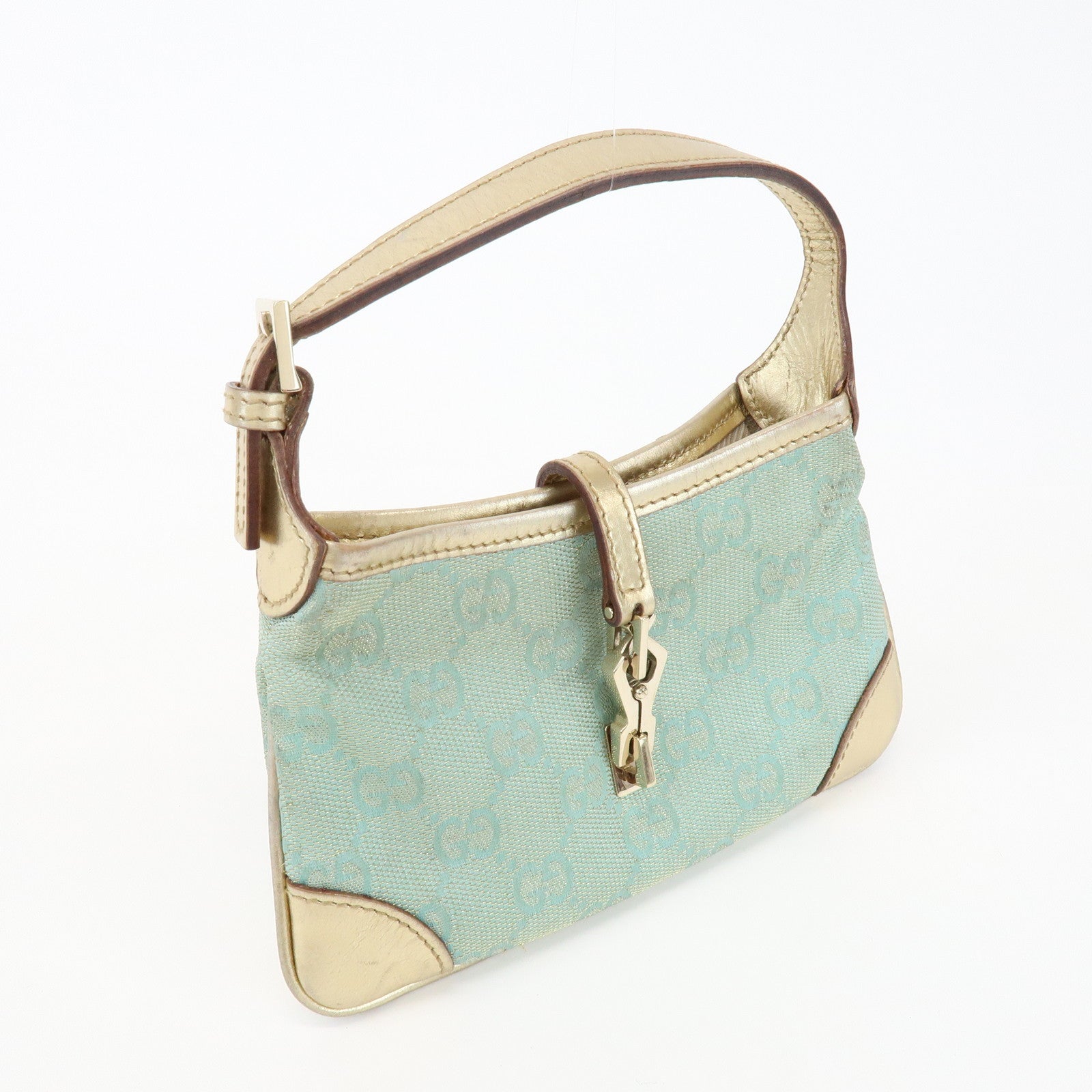 GUCCI Jackie GG Monogram Canvas Leather Mini Pouch 005・0819