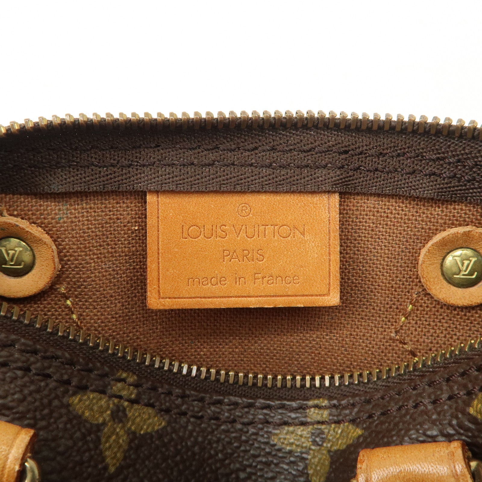 Louis Vuitton Monogram Canvas Mini Speedy Hand Bag Brown M41534