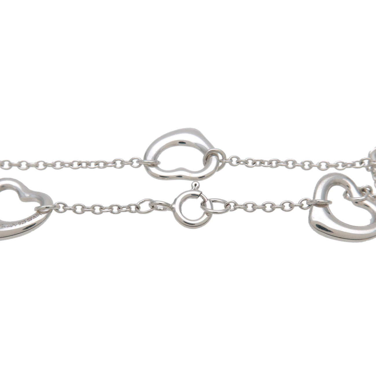 Tiffany & Co Open Heart 5P Bracelet SV925 Silver