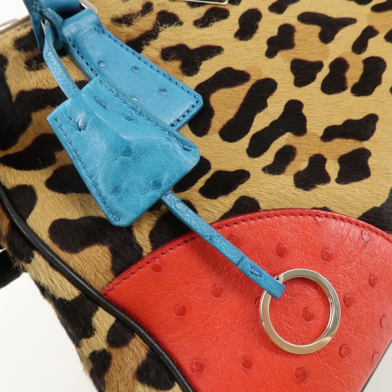 PRADA Galleria Triangle Logo Unborn Calf Leather 2Way Bag 1BA863 Used