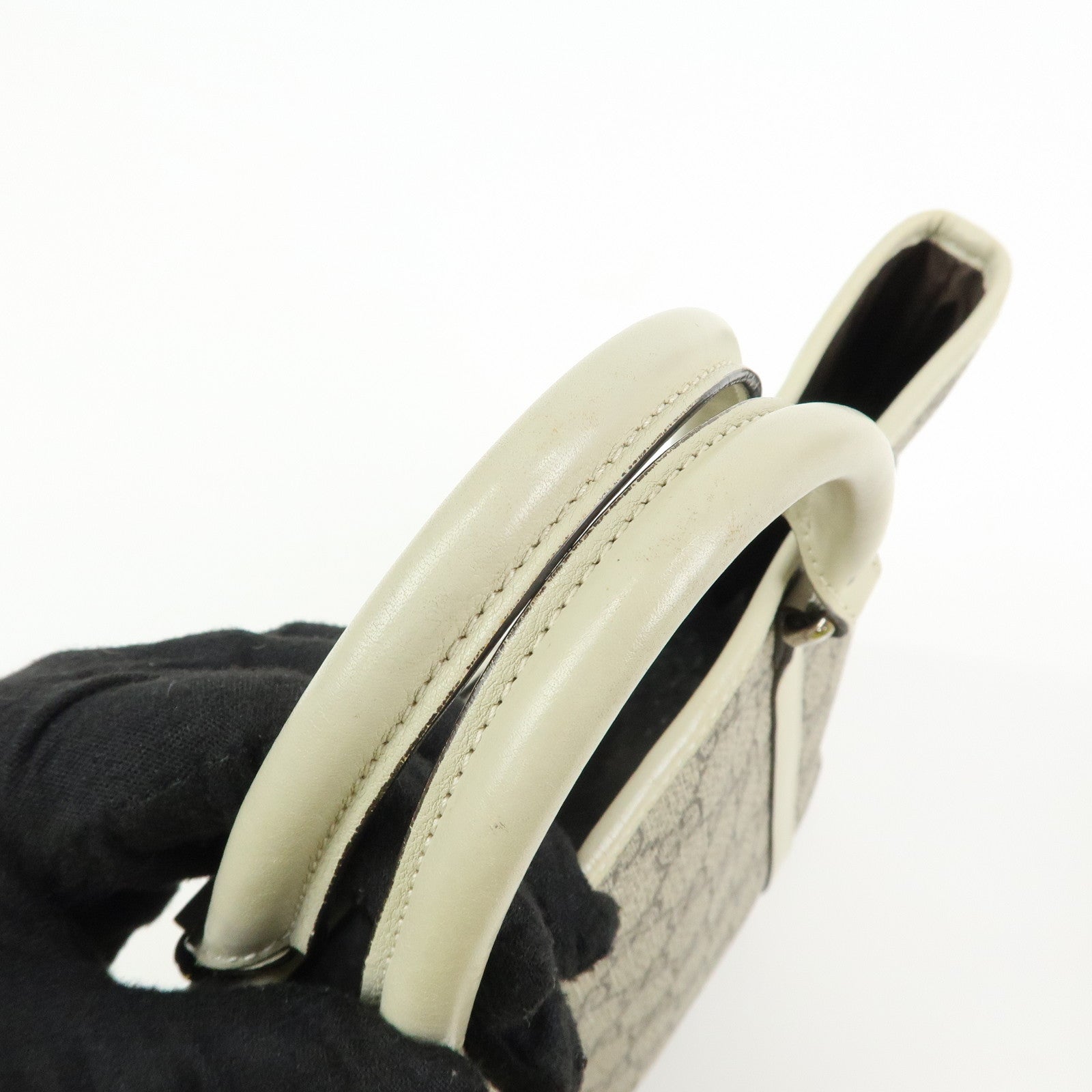 GUCCI GG Supreme Leather Tote Bag Hand Bag Beige 297557