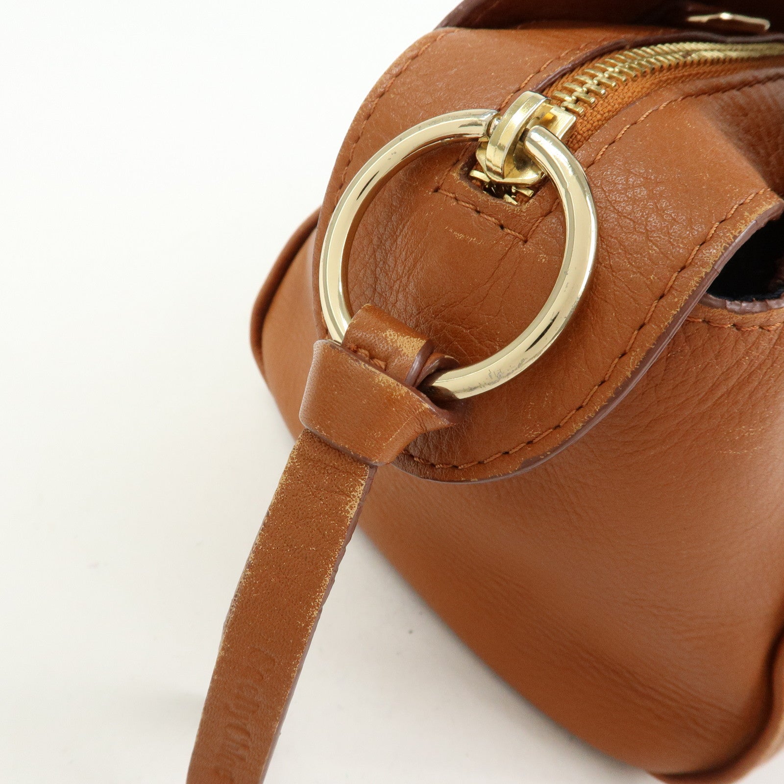 Chloe See by Chloe Page Leather 2Way Bag Hand Bag Brown