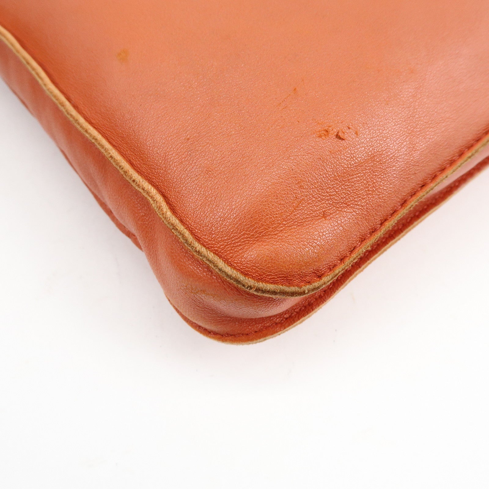 HERMES Leather Clou de Selle Shoulder Bag Crossbody Bag □P Stamped