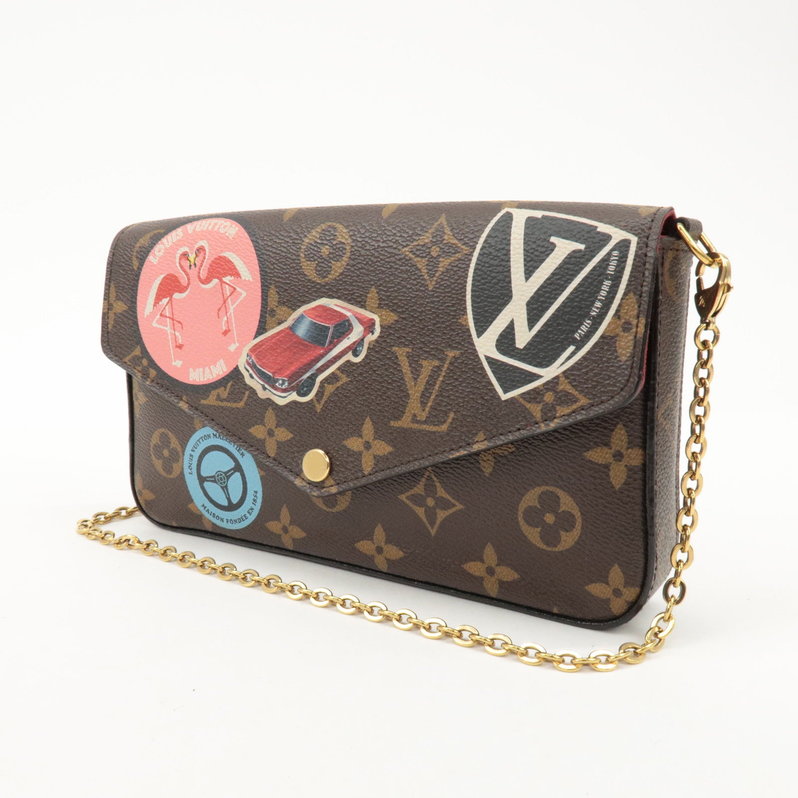 Louis Vuitton Monogram Pochette Félicie My World Tour Brown M62145 Used