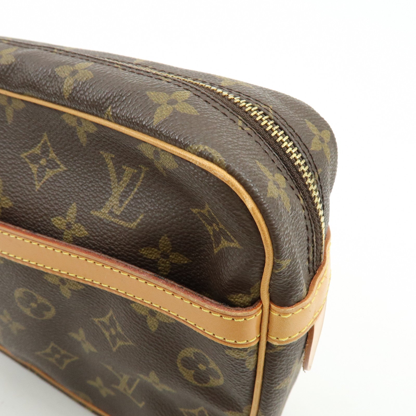 Louis Vuitton Monogram Compiegne 28 Pouch Clutch Bag Brown M51845