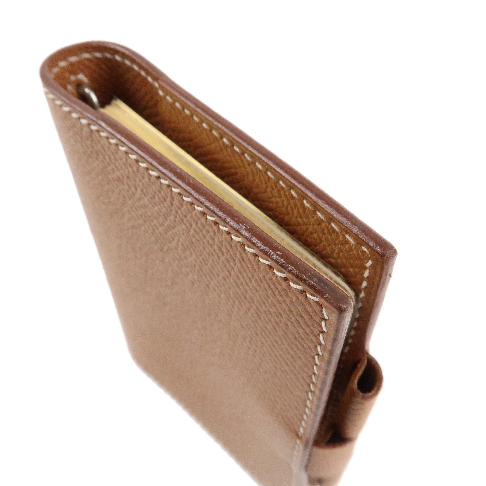 HERMES Agenda PM Epsom Leather Planner Cover Beige Used