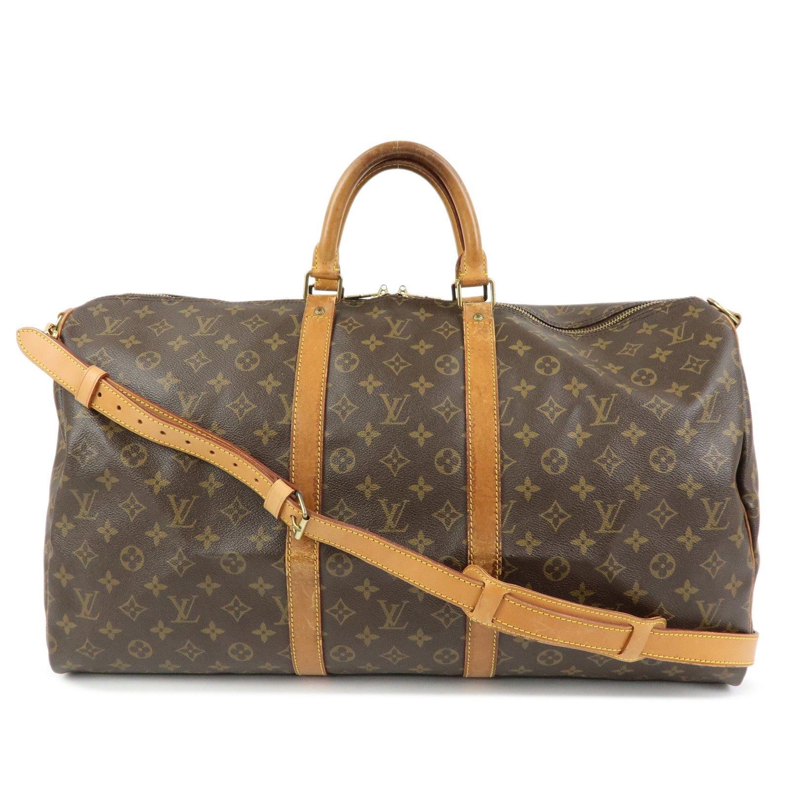 Louis Vuitton Monogram Keep All Bandouliere 55 Boston Bag M41414