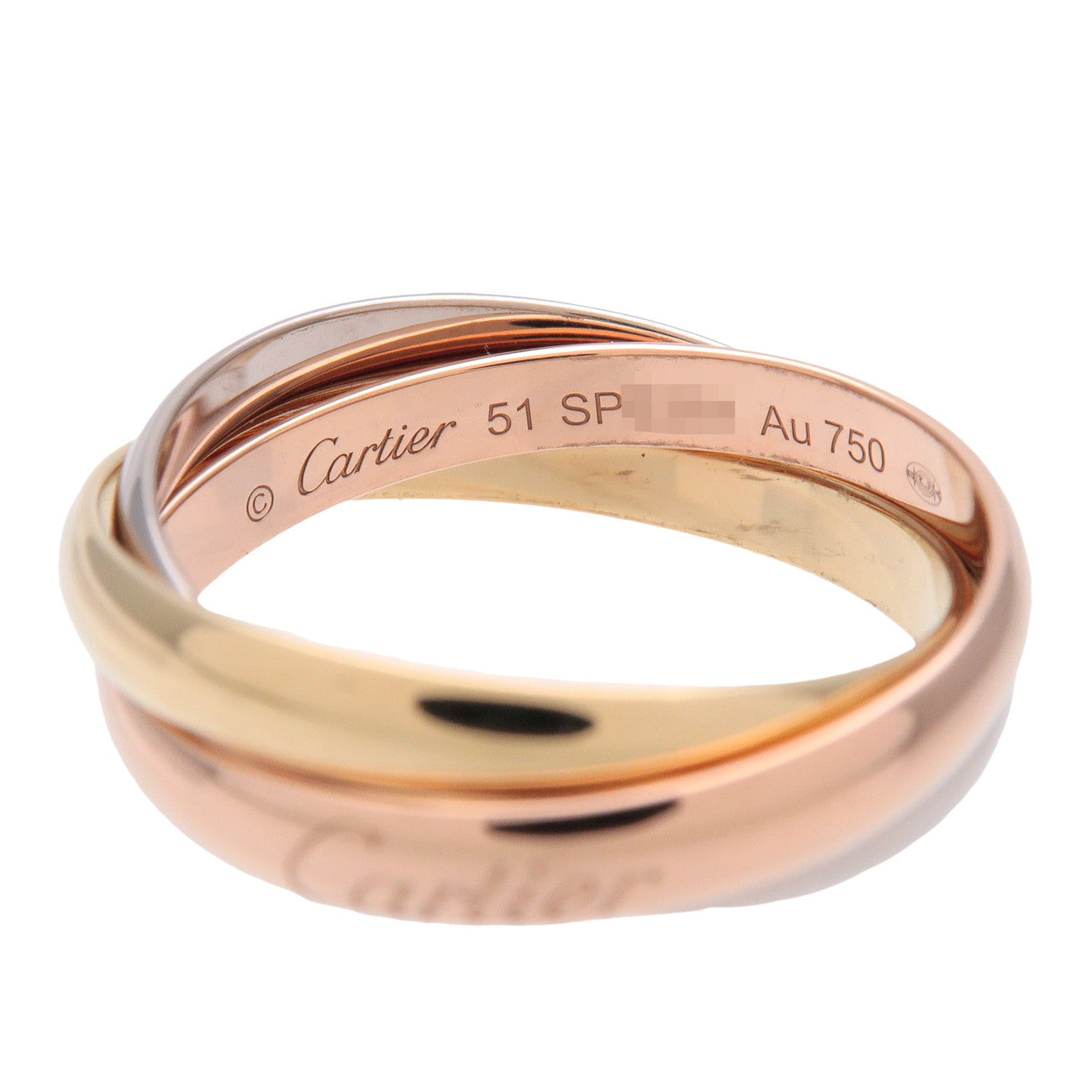Cartier Trinity Ring SM K18 750YG/WG/PG #51 US6 EU51 HK13