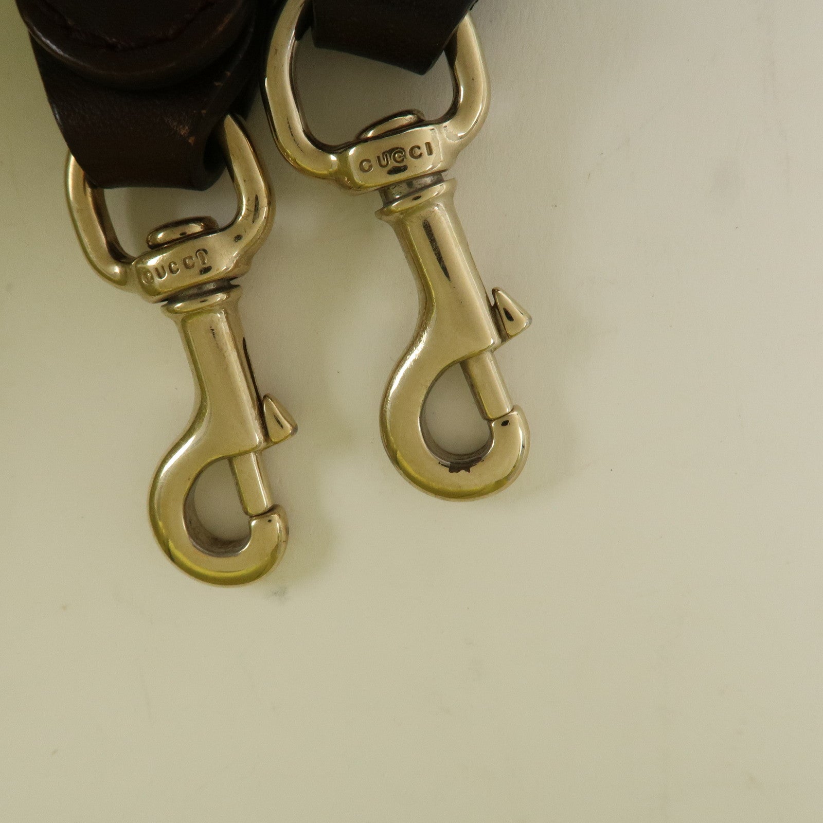 GUCCI Sherry GG Canvas Leather 2Way Tote Bag Beige Brown 257341 Used