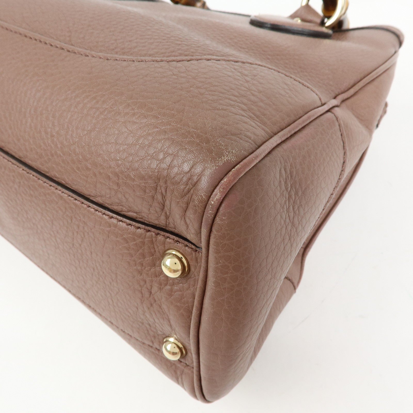 GUCCI Bamboo Diana Leather 2Way Shoulder Bag Hand Bag Brown 308360