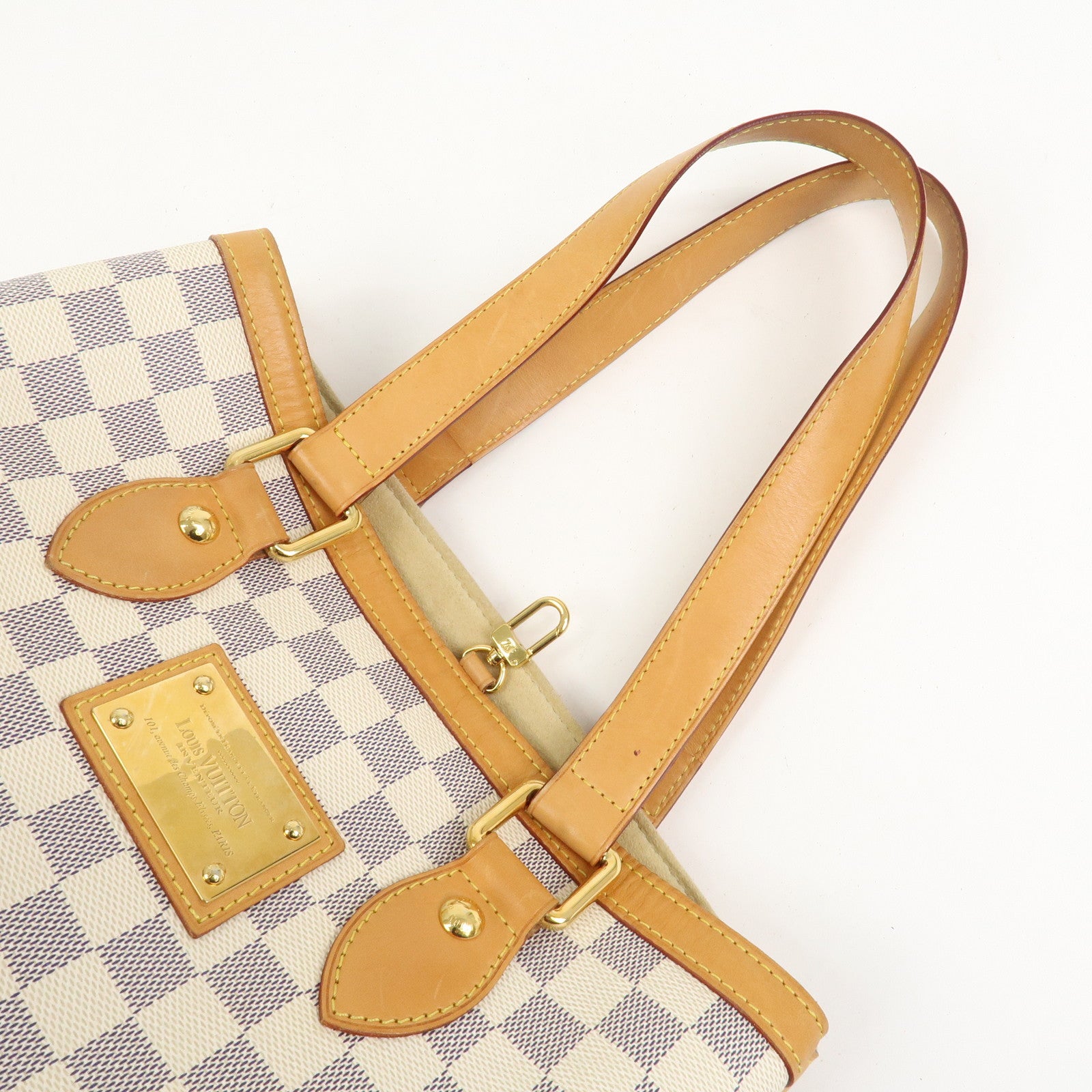 Louis Vuitton Damier Azur Hampstead PM Hand Bag Ivory N51207