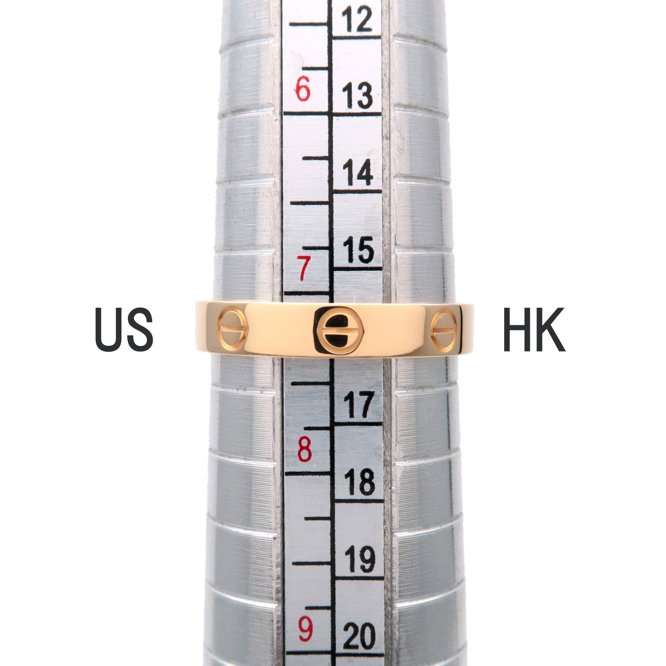 Cartier Mini Love Ring K18YG 750YG Yellow Gold #55 US7-7.5 EU54.5 Used