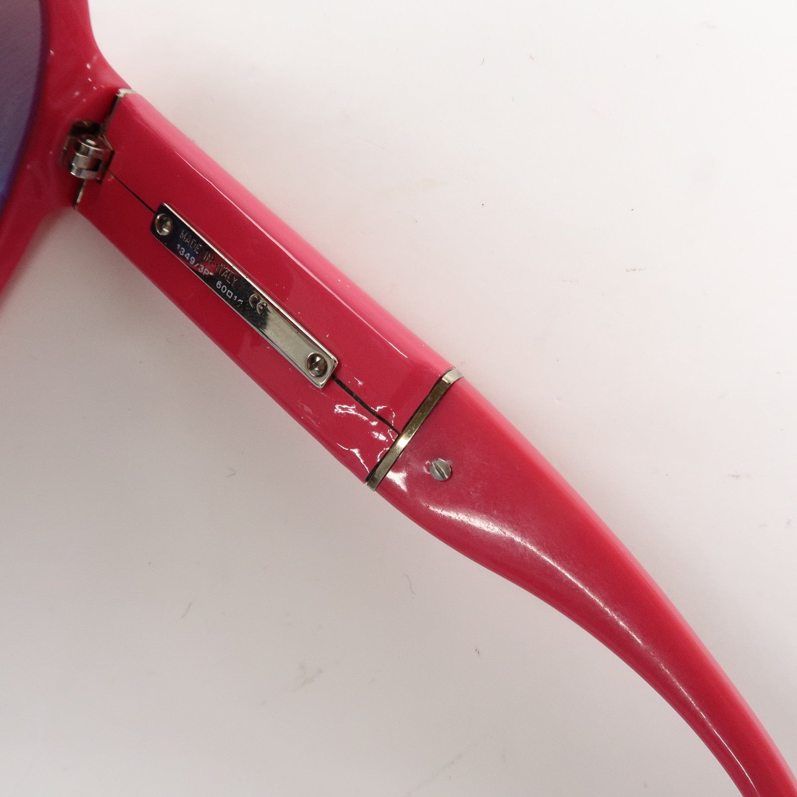 CHANEL Plastic Side COCO Mark Sunglasses Pink 1349/3P Used