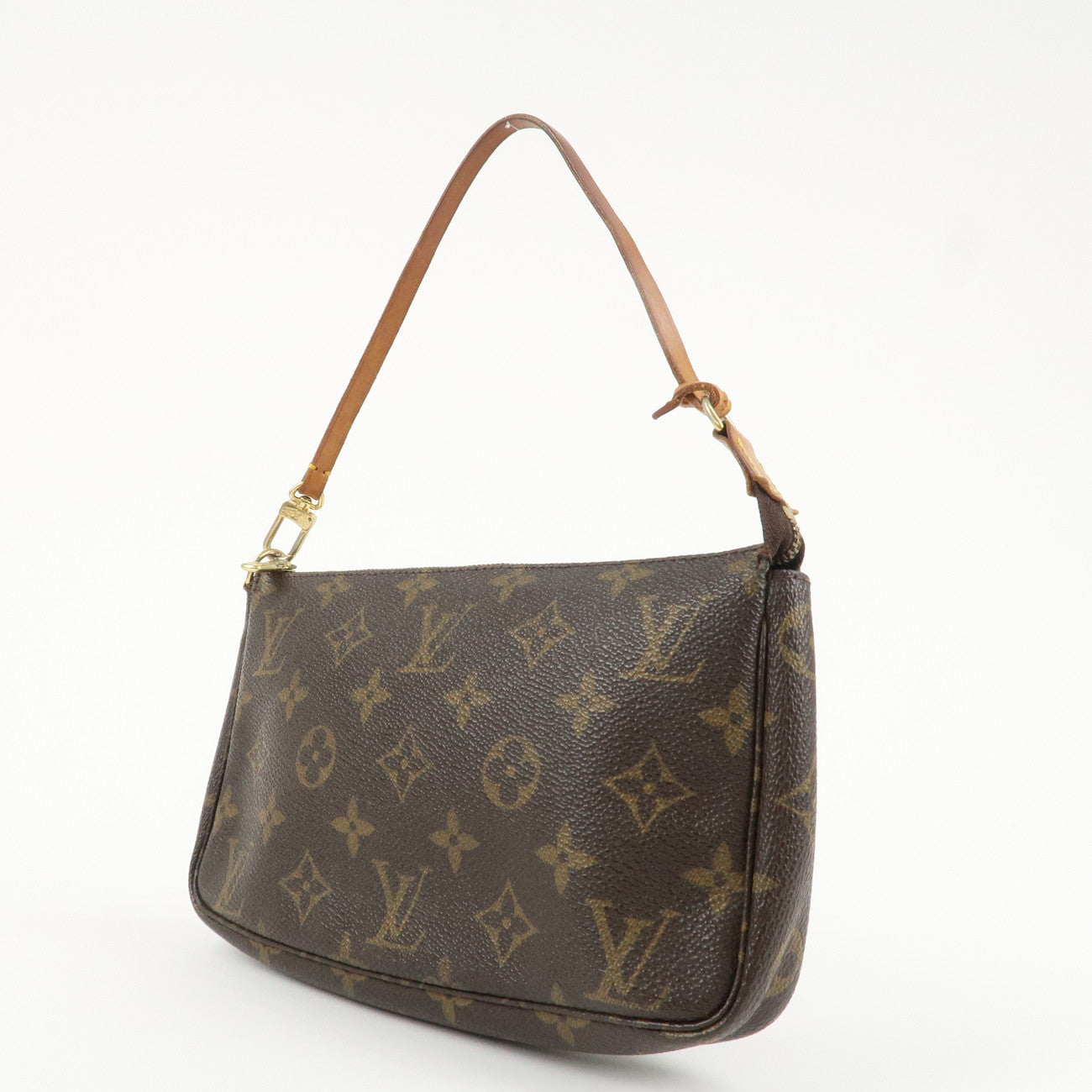 Louis Vuitton Monogram Pochette Accessoires Hand Bag Brown M51980 Used