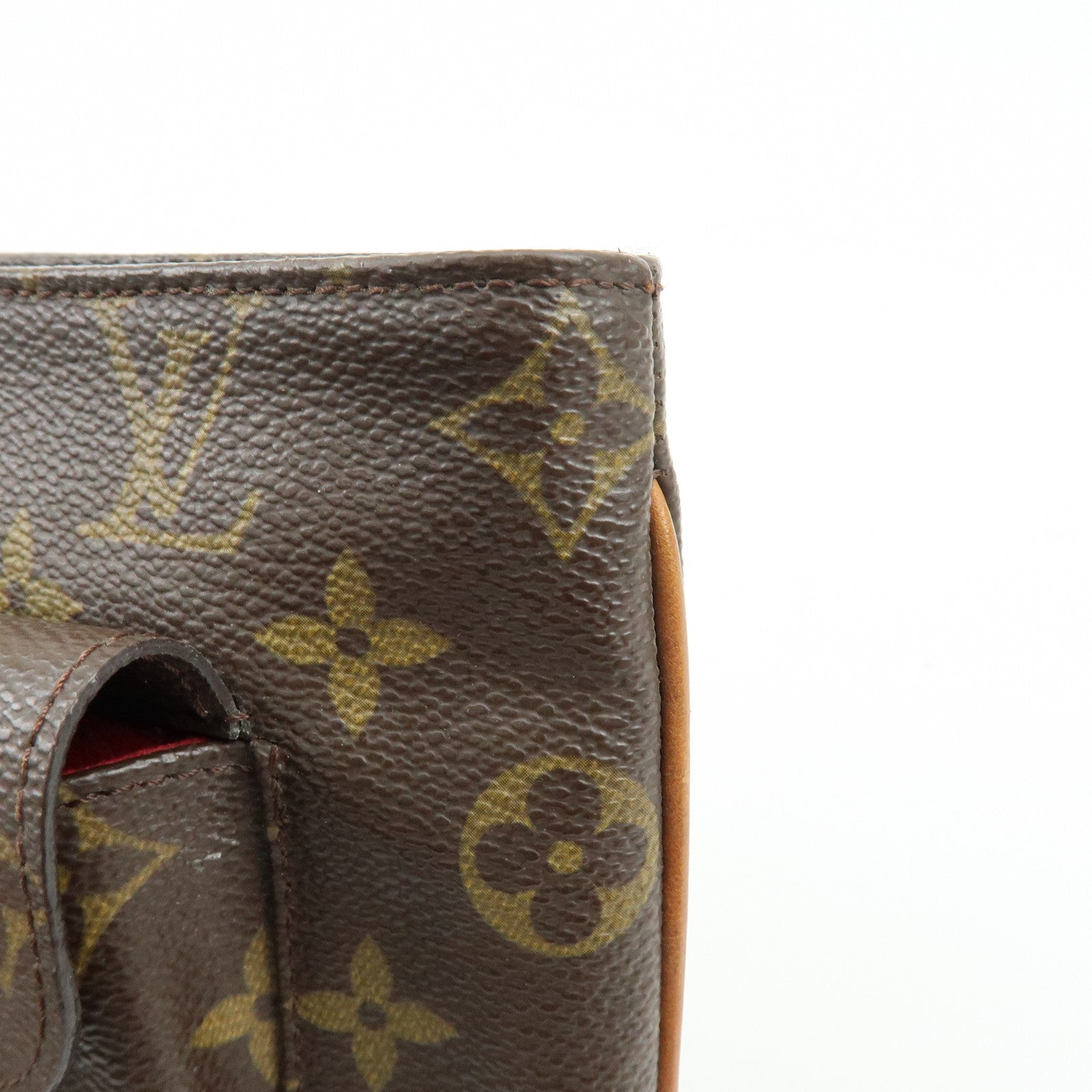 Louis Vuitton Monogram Partition Pouch Wristlet Bag Brown M51901