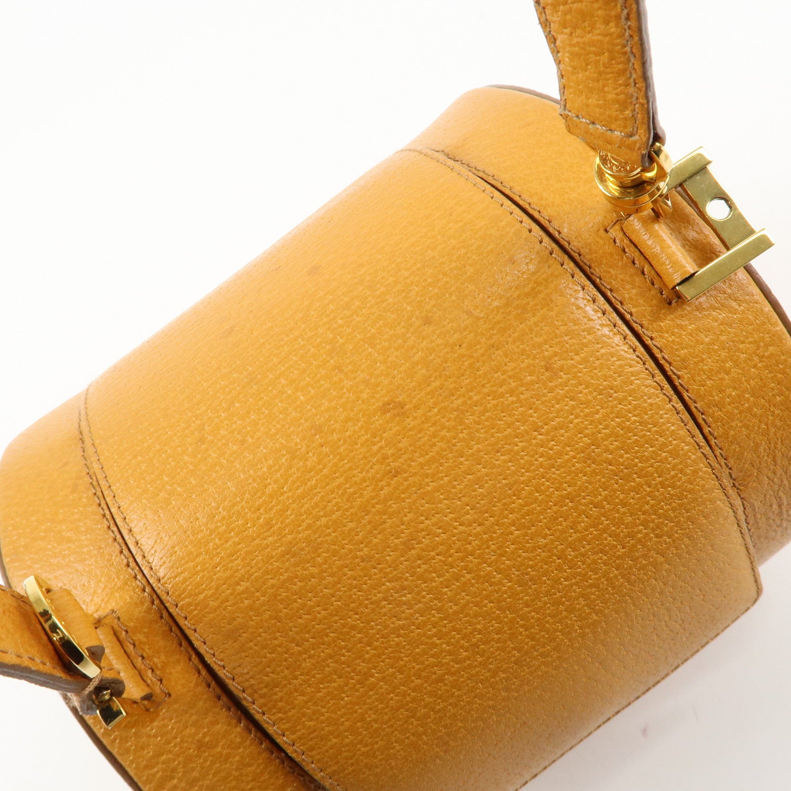 BVLGARI B-zero1 Drum Shoulder Bag Mustard Yellow Used