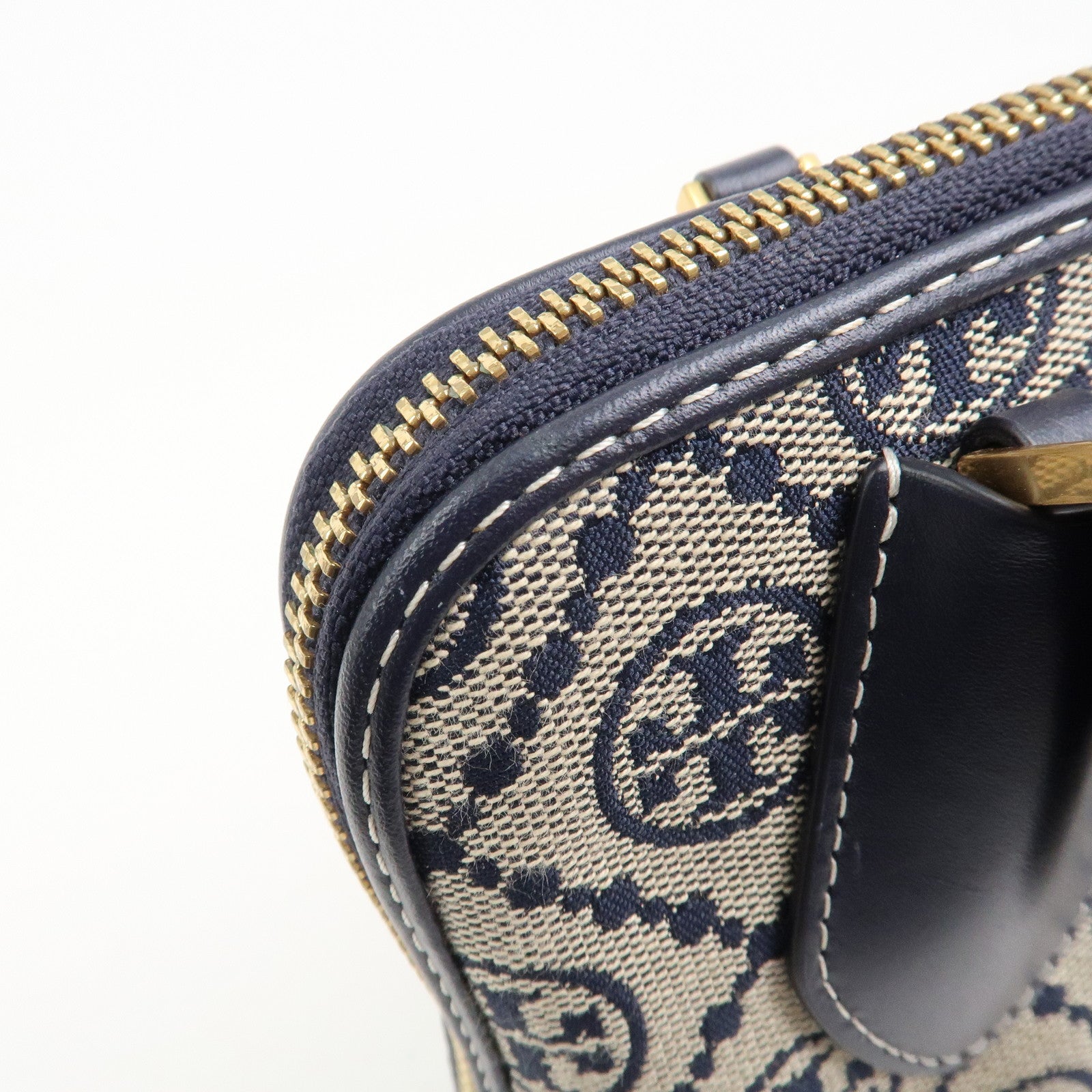 TORY BURCH Mini Swing Bag 2Way Bag Hand Shoulder Bag Navy Beige