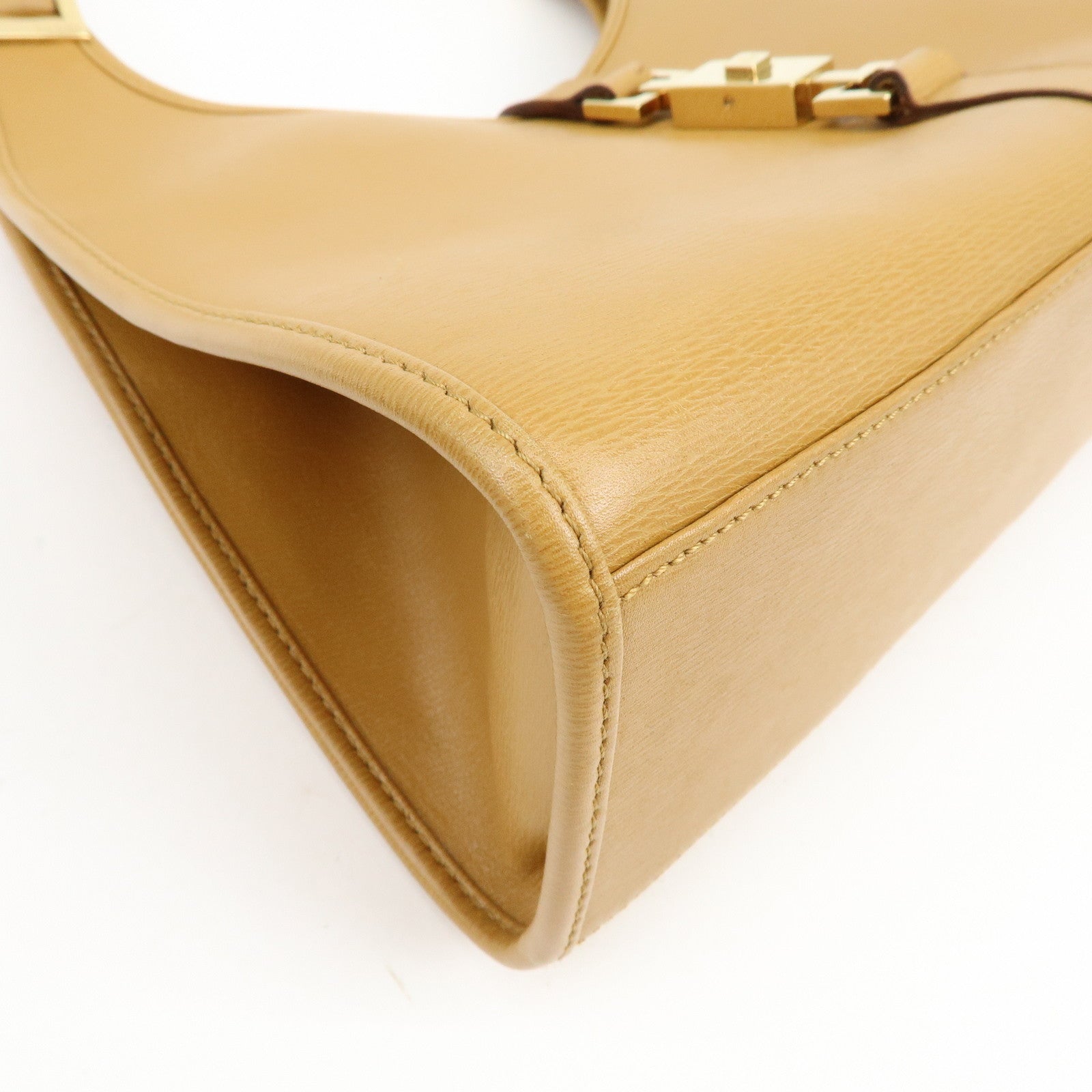 GUCCI Jackie Leather Shoulder Bag Hand Bag Brown 002.1067