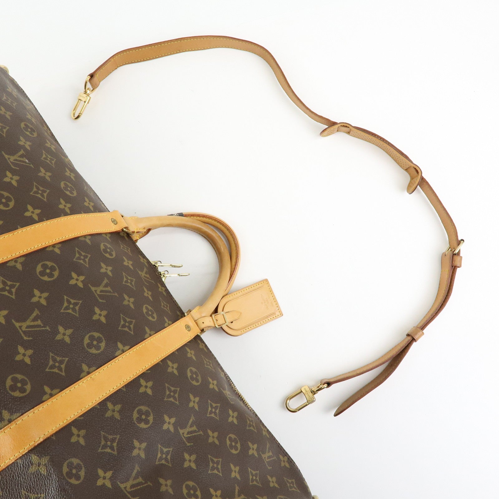 Louis Vuitton Monogram Keep All Bandouliere 60 Boston Bag M41412