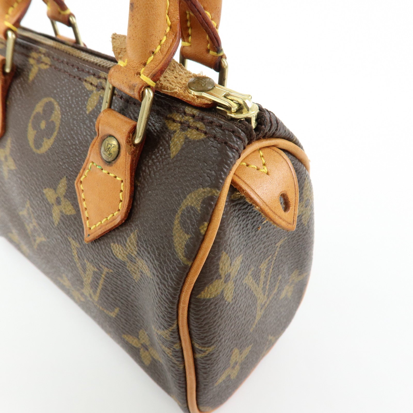 Louis Vuitton Monogram Mini Speedy Hand Shoulder Bag Brown M41534