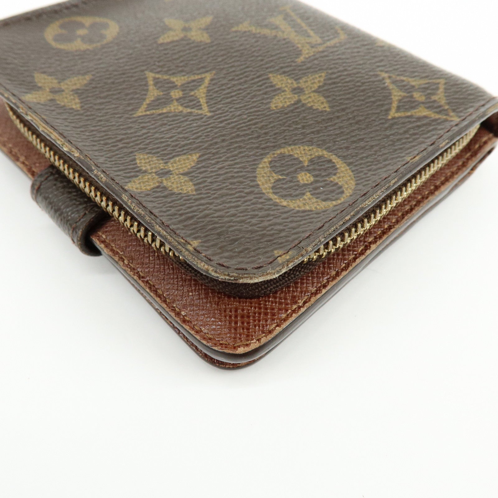 Louis Vuitton Monogram Compact Zippy Wallet Brown M61667