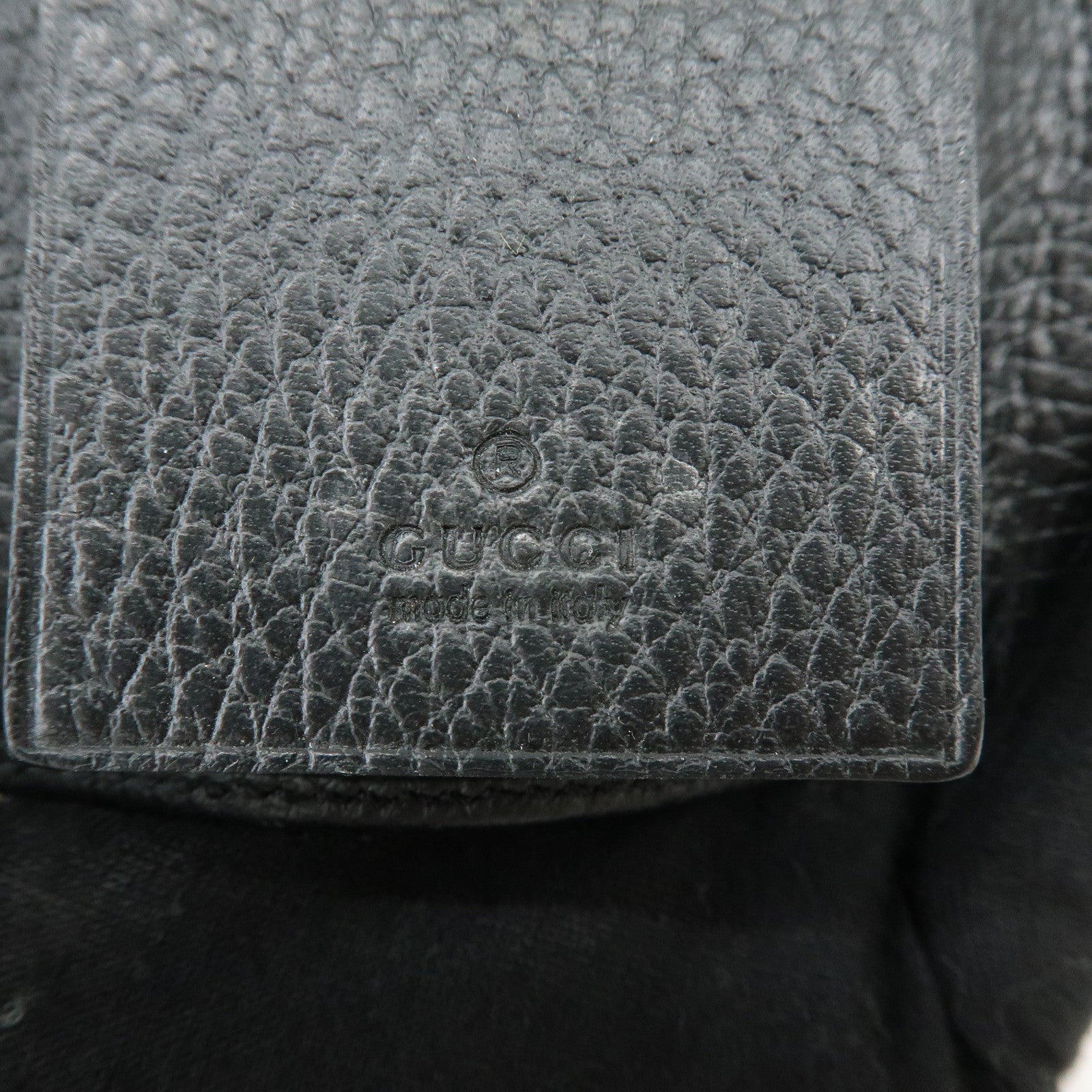 GUCCI Double G Leather 6 Key Case Key Holder Black 456118