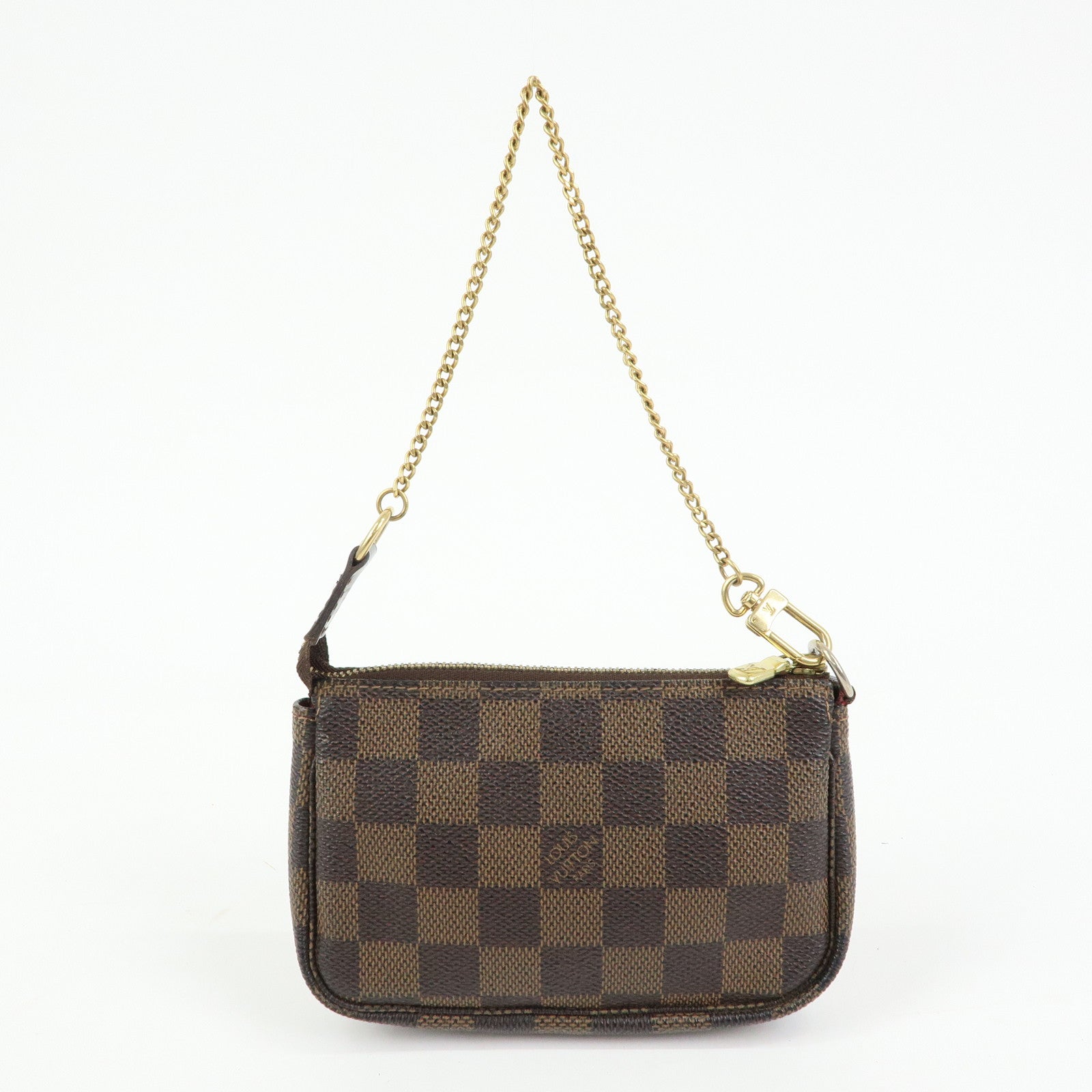 Louis Vuitton Damier Mini Pochette Accessoires Pouch Ebene N58009