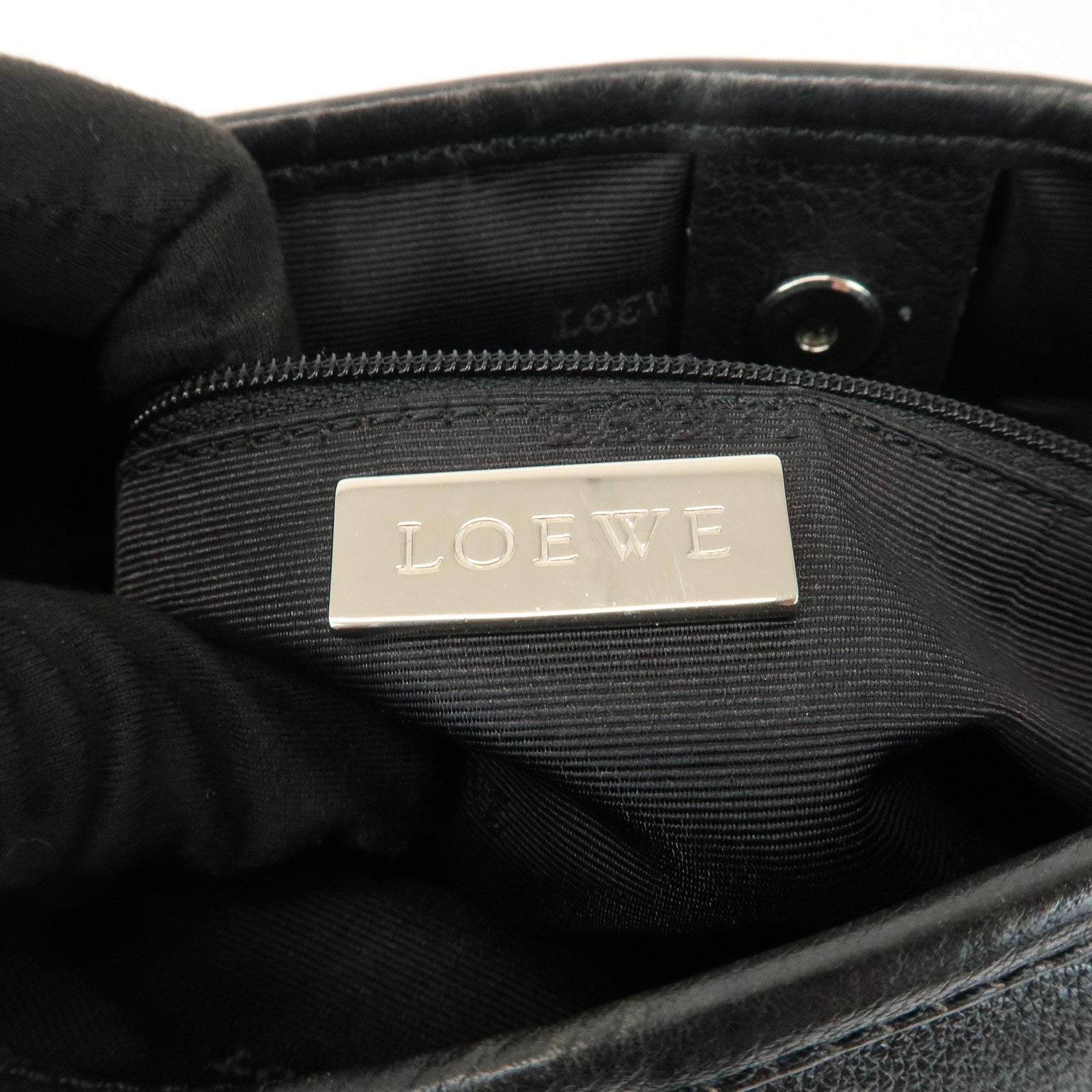 LOEWE Anagram Leathe Shoulder Bag Crossbody Bag Black