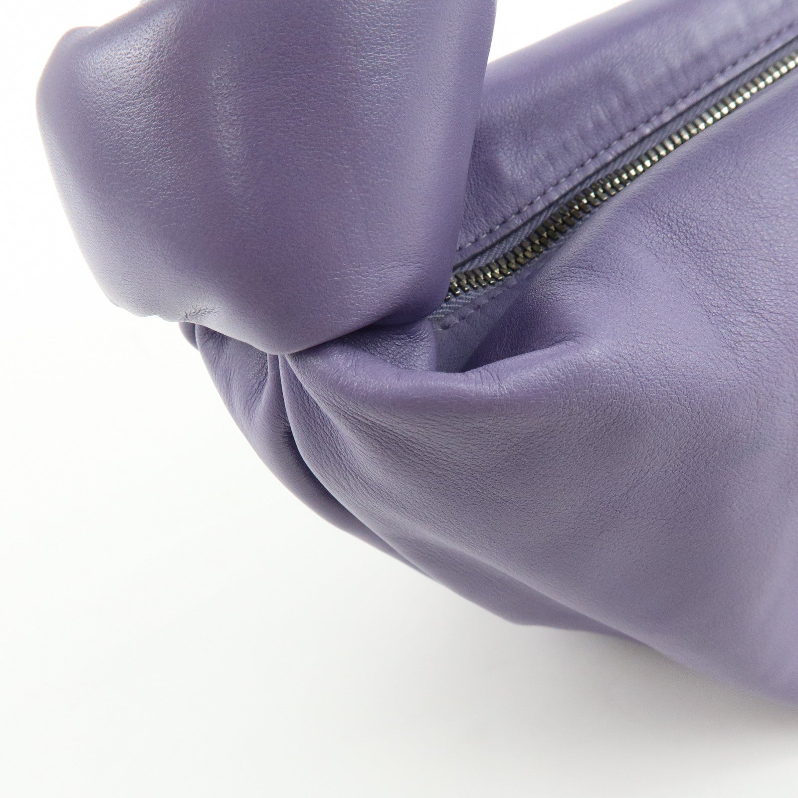 BOTTEGA VENETA Double Knot Leather Hand Bag Purple