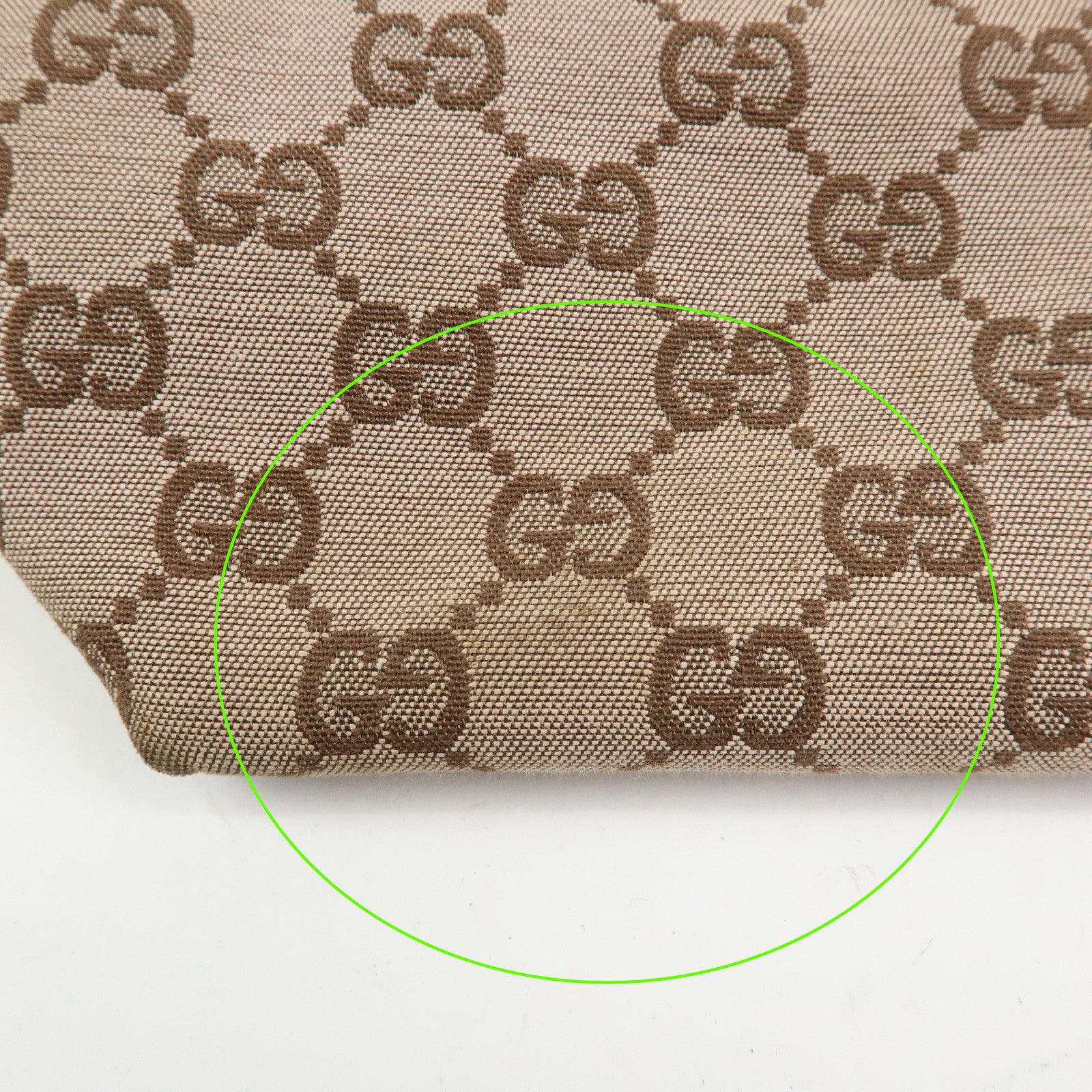 GUCCI GG Canvas Leather Tote Bag Shoulder Bag Brown 002・1098