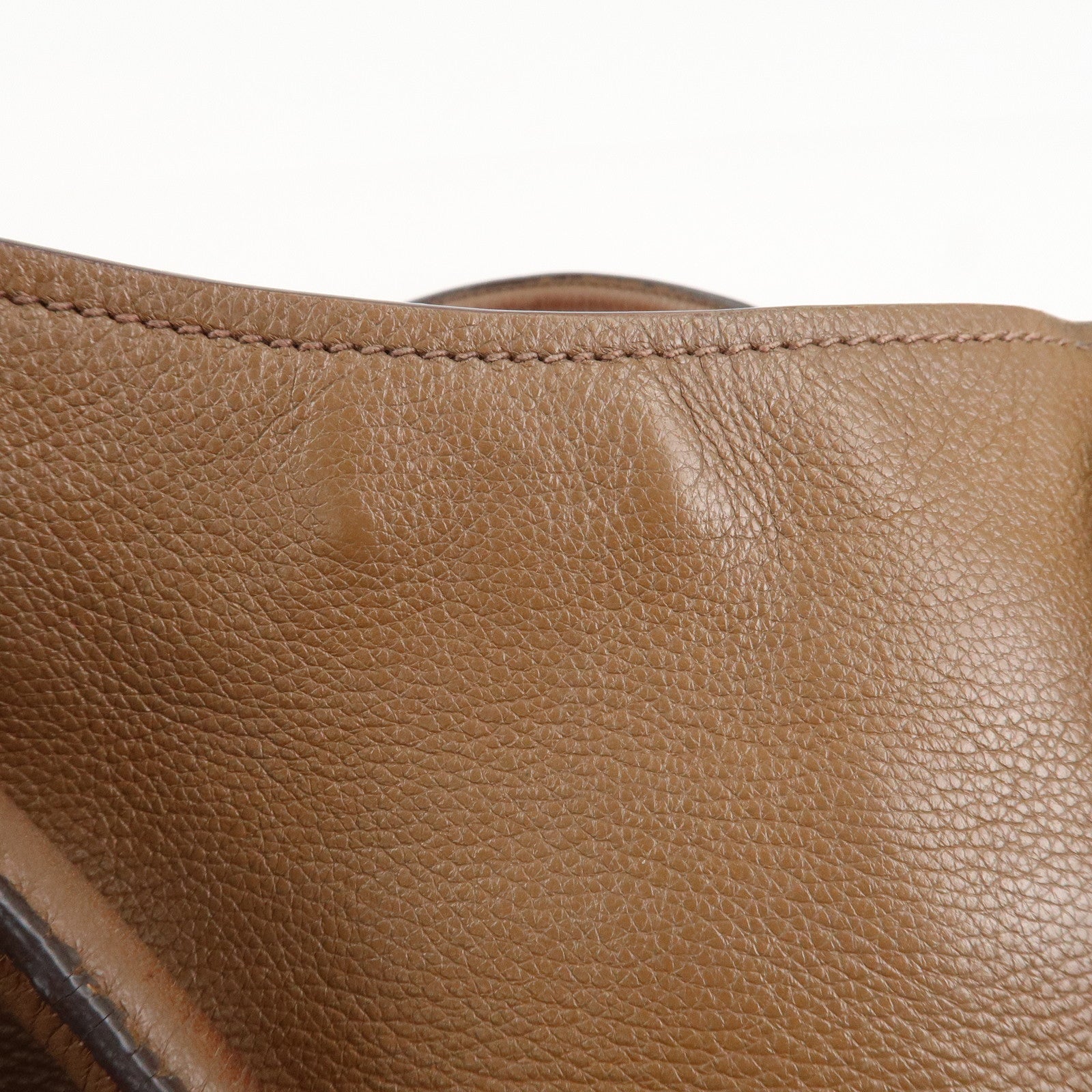 MIU MIU Vitello Phenix Leather Shoulder Bag Hand Bag Brown RN0886 Used