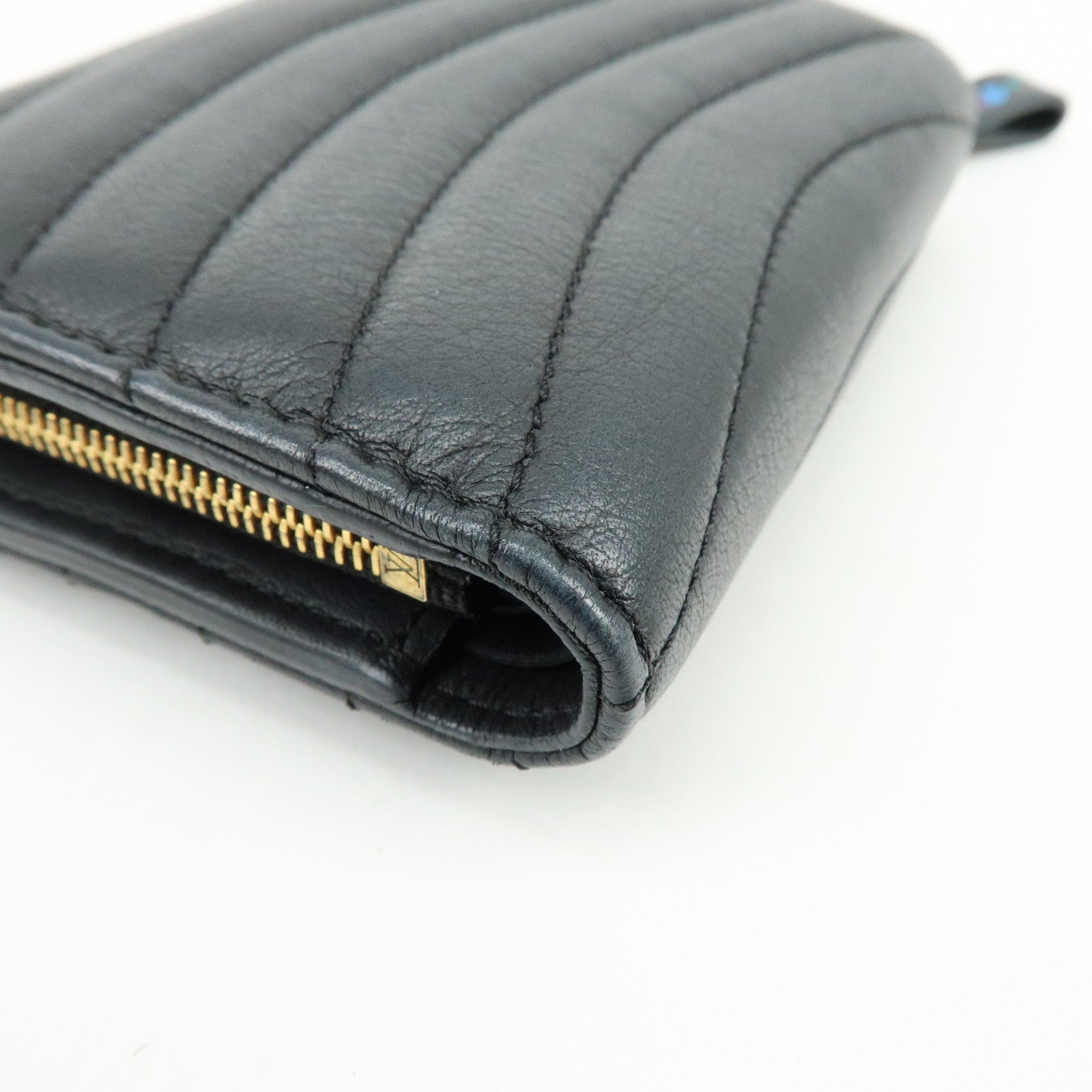 Louis Vuitton New Wave Leather Zippy Compact Wallet Noir M63789