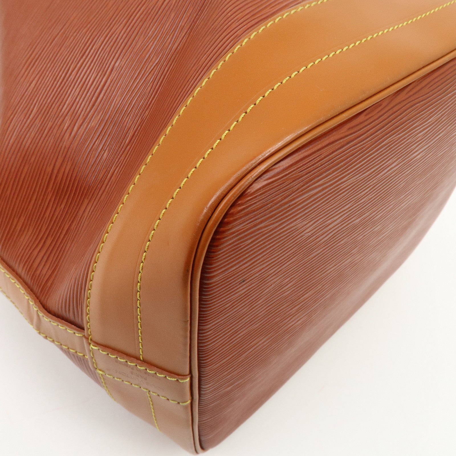 Louis Vuitton Epi Noe Shoulder Bag Zipang Gold Kenya Brown M44028