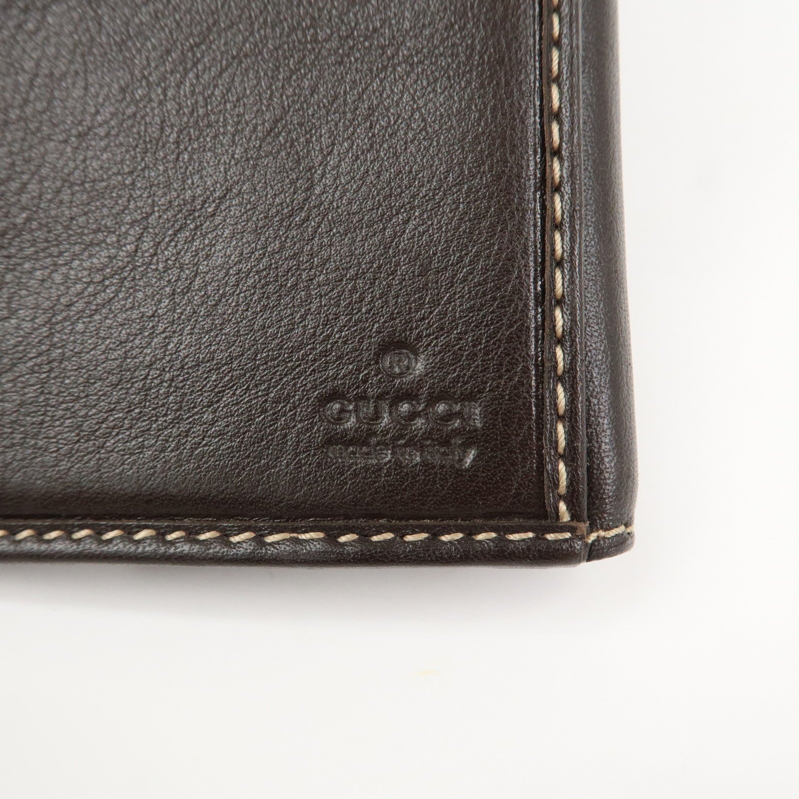 GUCCI Lovely Heart GG Canvas Leather Bi-fold Long Wallet 203550