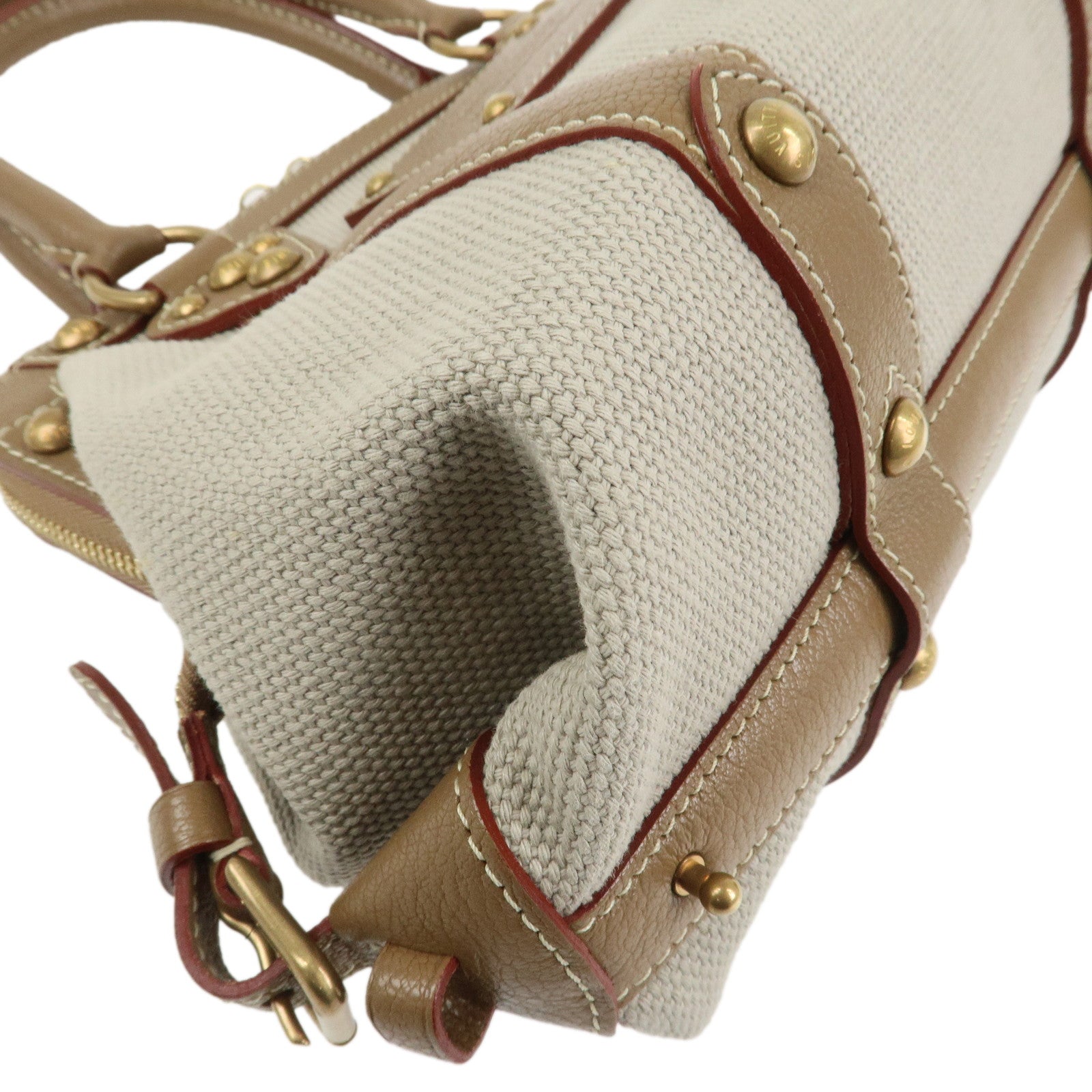 Louis Vuitton Antigua Sac de Nuit PM Canvas Hand Bag Beige M48827