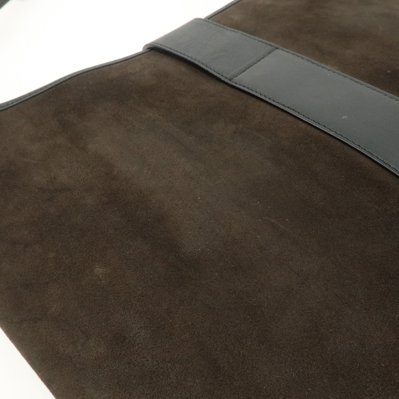 GUCCI Dionysus Suede Leather Shoulder Bag Dark Brown Black 001.4067 Used