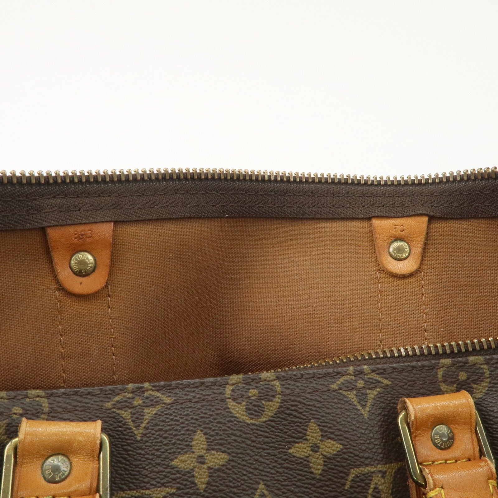 Louis Vuitton Monogram Keep All 50 Boston Bag Brown M41416 Used