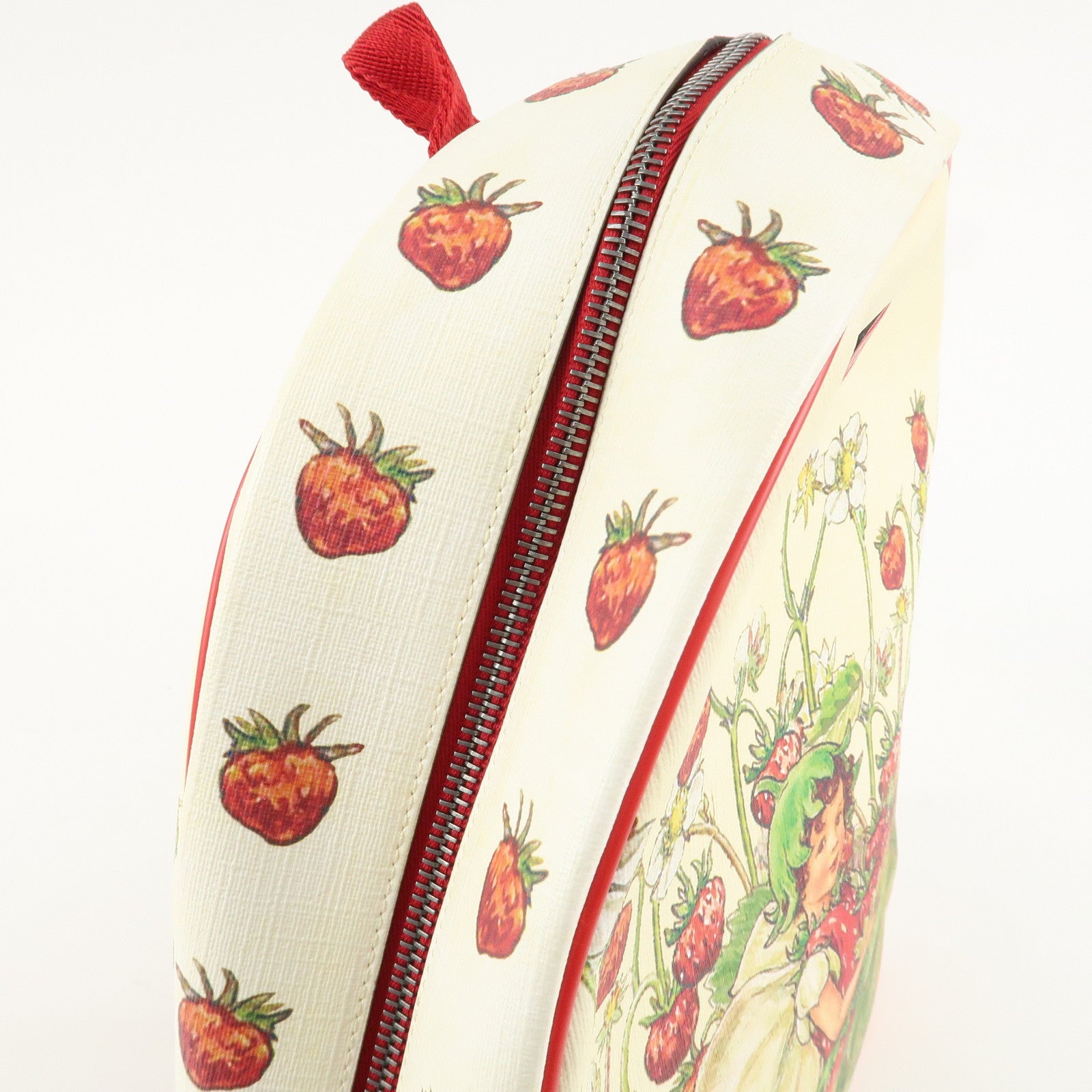 GUCCI Children's PVC Leather Back Pack Beige Red 433578 Used